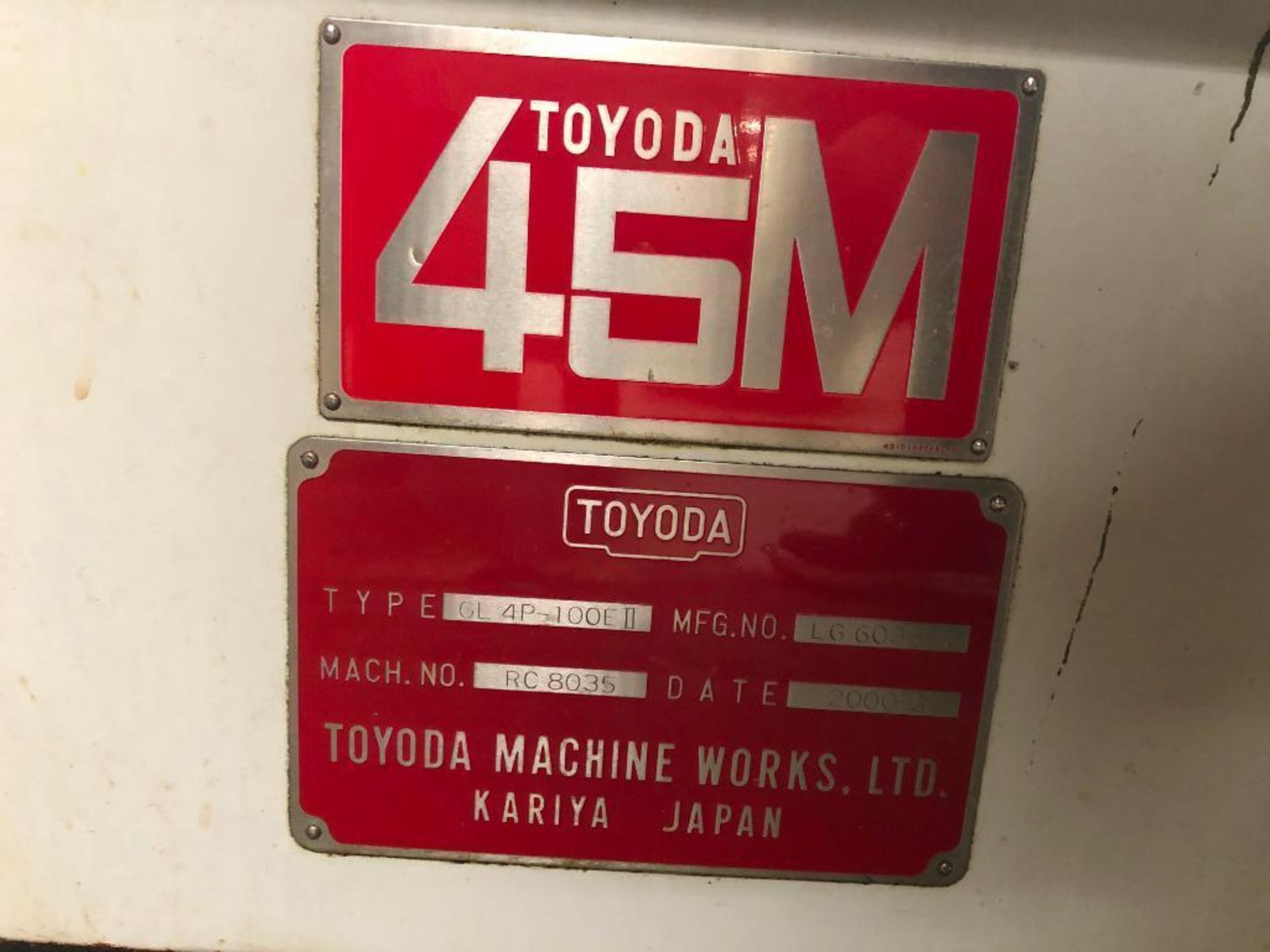 Toyoda Model: GL4E II / GL 4P-100E II CNC Cylindrical Grinder Serial#RC8035 (2000) Mfg. # LG6033-3 M - Image 24 of 25