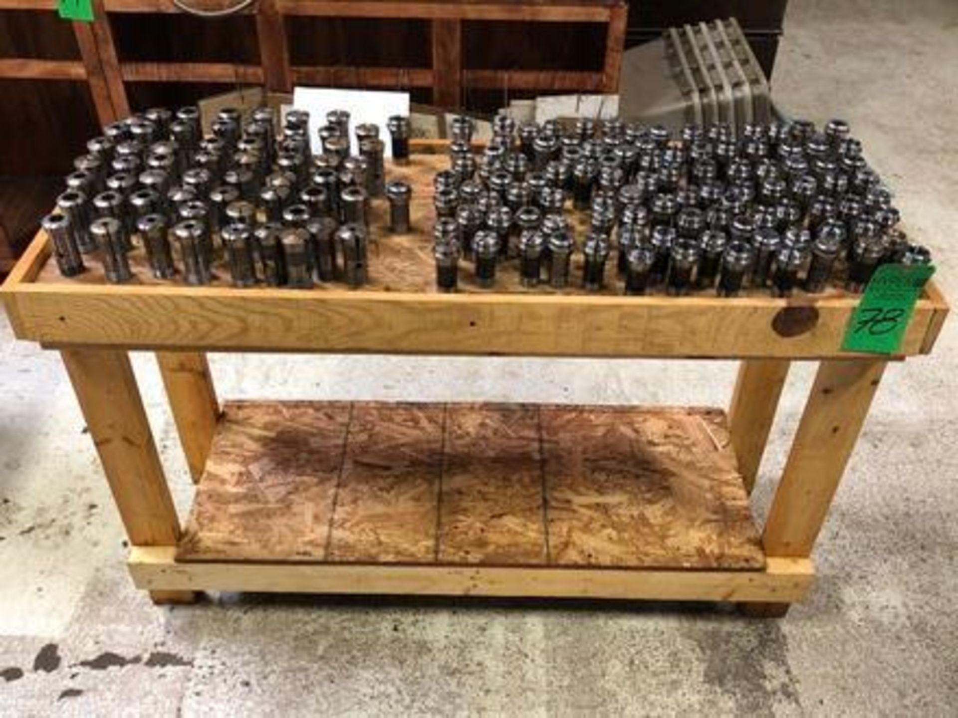 Guide Bushings for Hanwha XD32H CNC Screw Machine with wood table size 51" x 19" x 32".