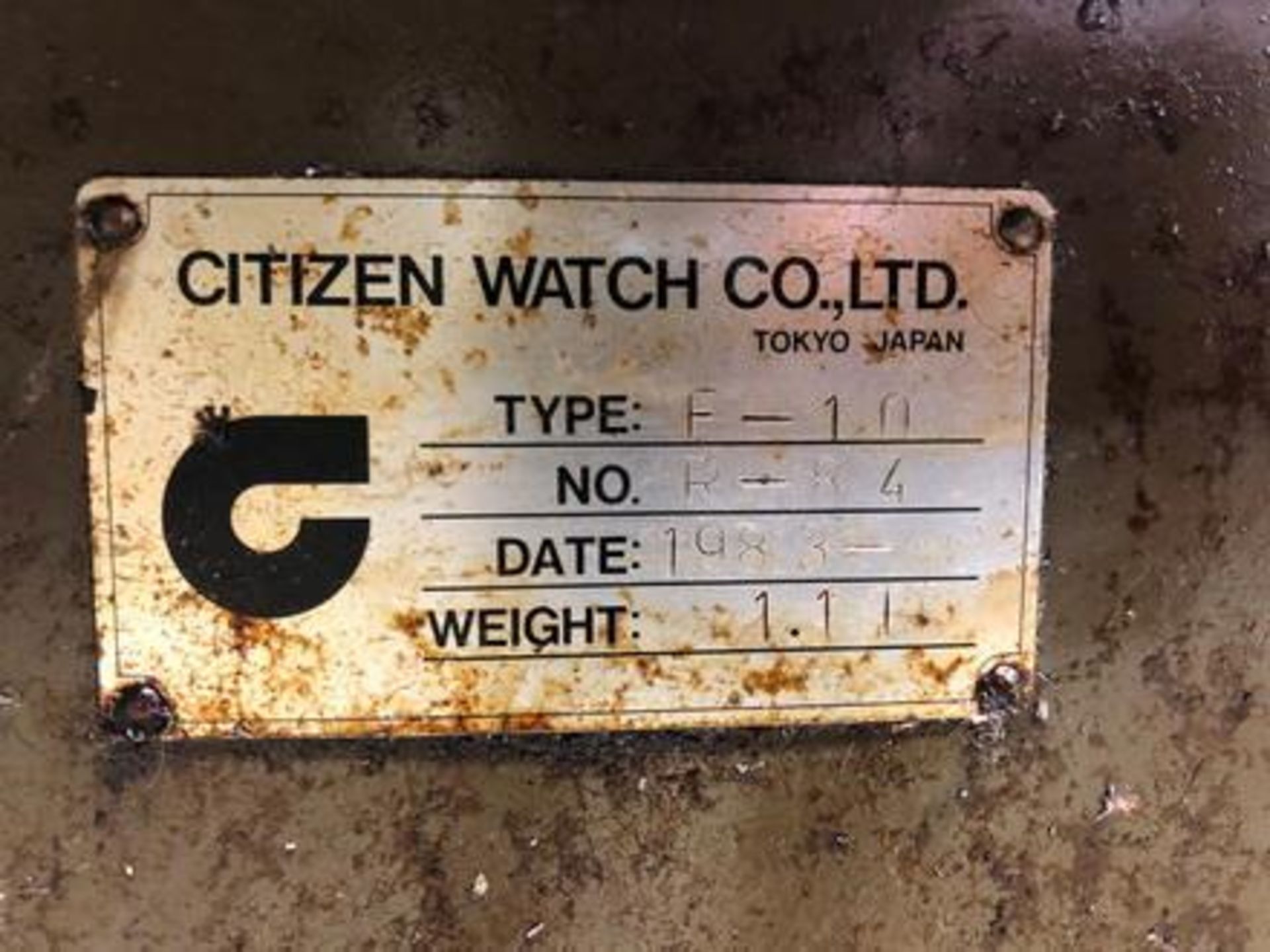 Citizen Cincom Model: G16 Swiss Type CNC Screw Machine S/N 84 Year (1983) - Image 15 of 16