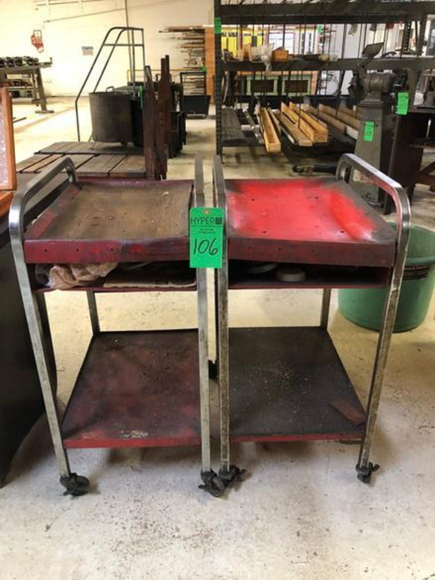 30" Steel Utility Cart in Red