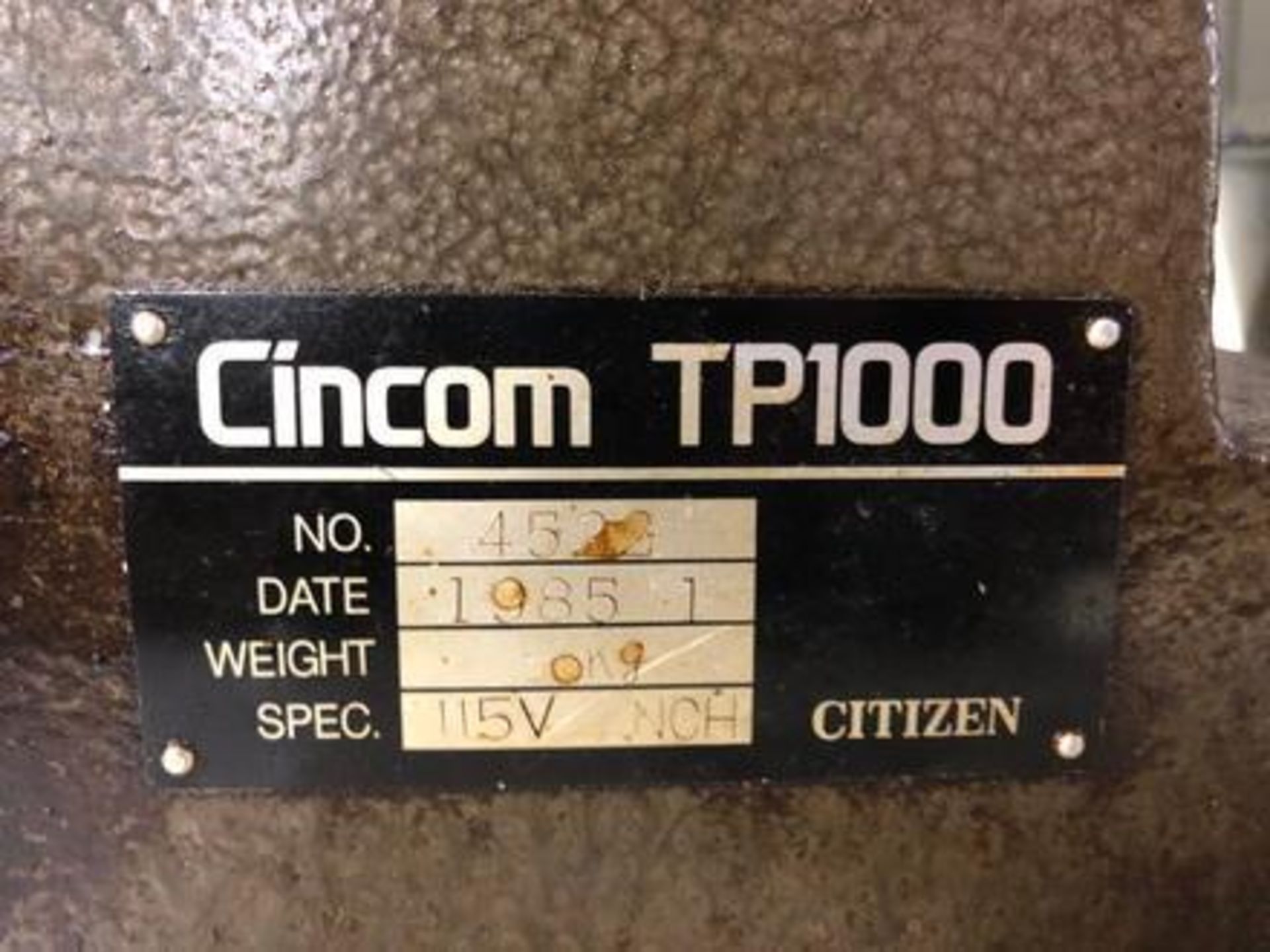 Citizen Cincom TP1000 CNC Tool Presetter S/N: CNR4522 (1985) - Image 7 of 7