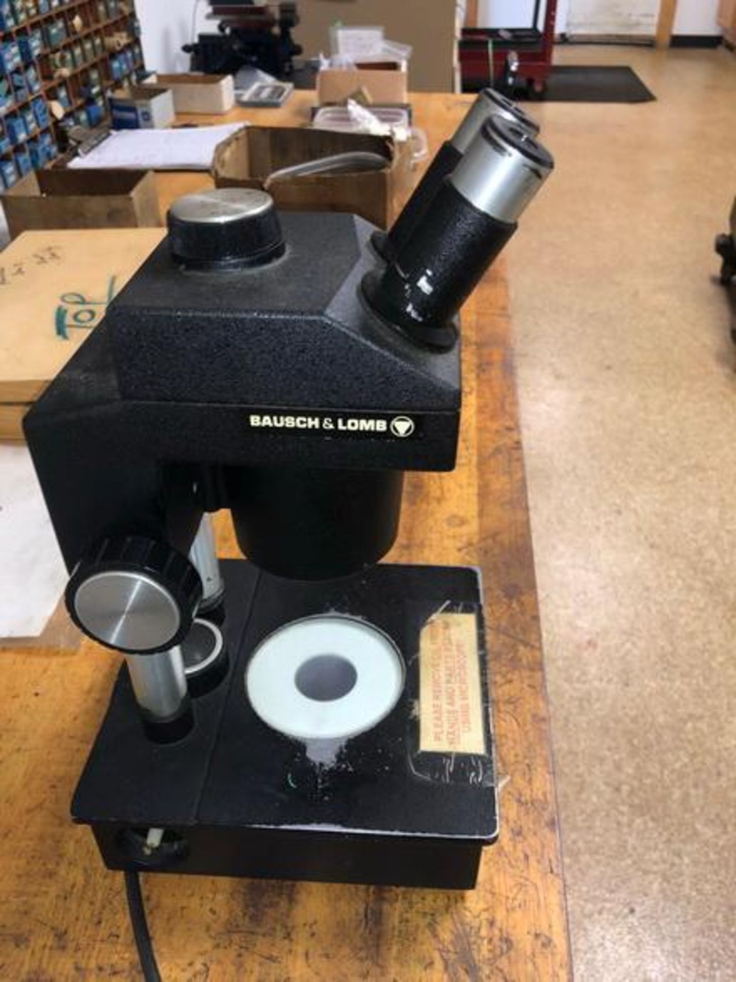 Bausch & Lomb Binocular Microscope Illuminator Model ASZ30L3 Vintage With plate to include Assortmen - Image 11 of 17