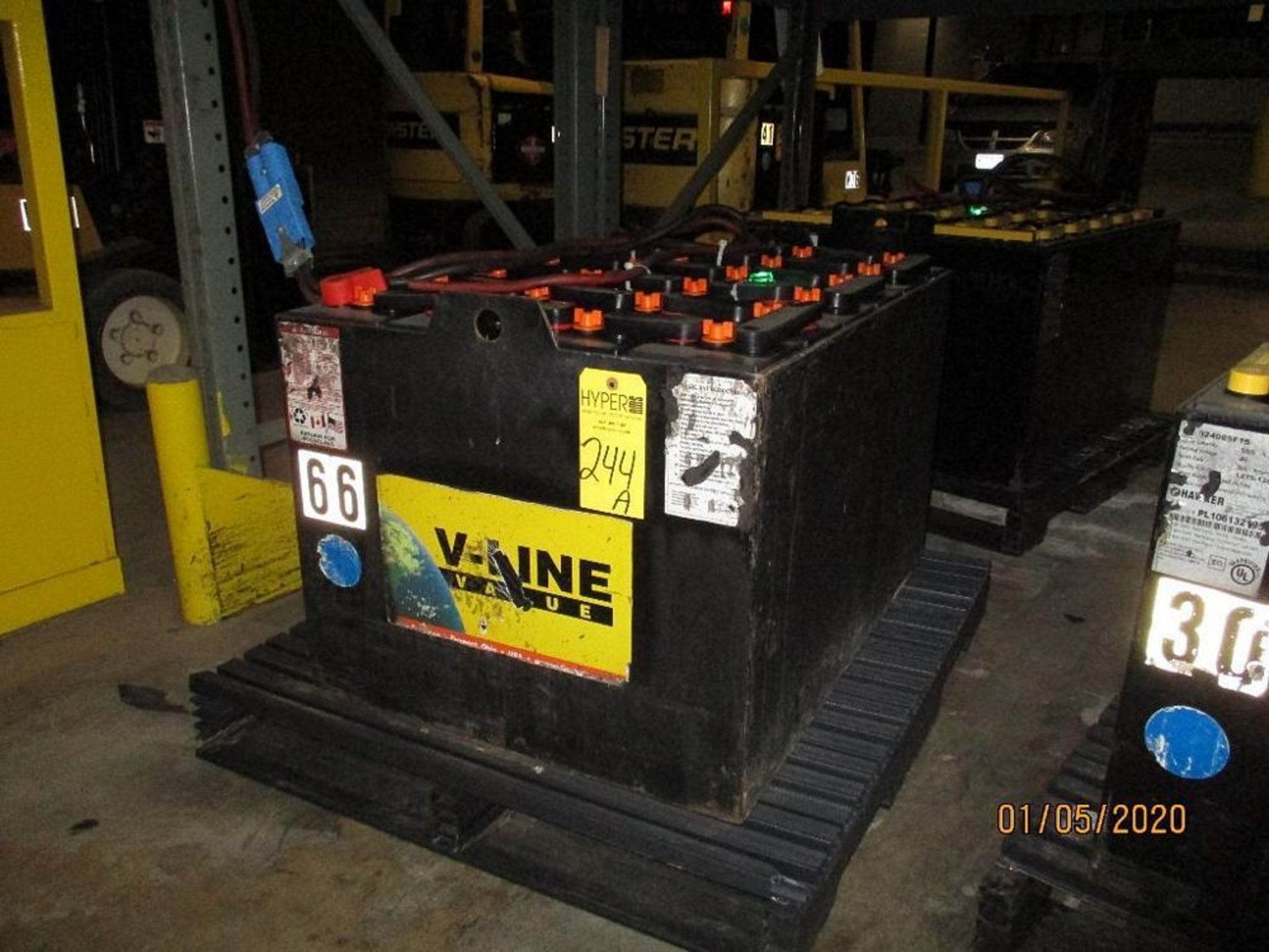 V-Line Value Forklift Battery (66) 596 Amp Hours, 48v