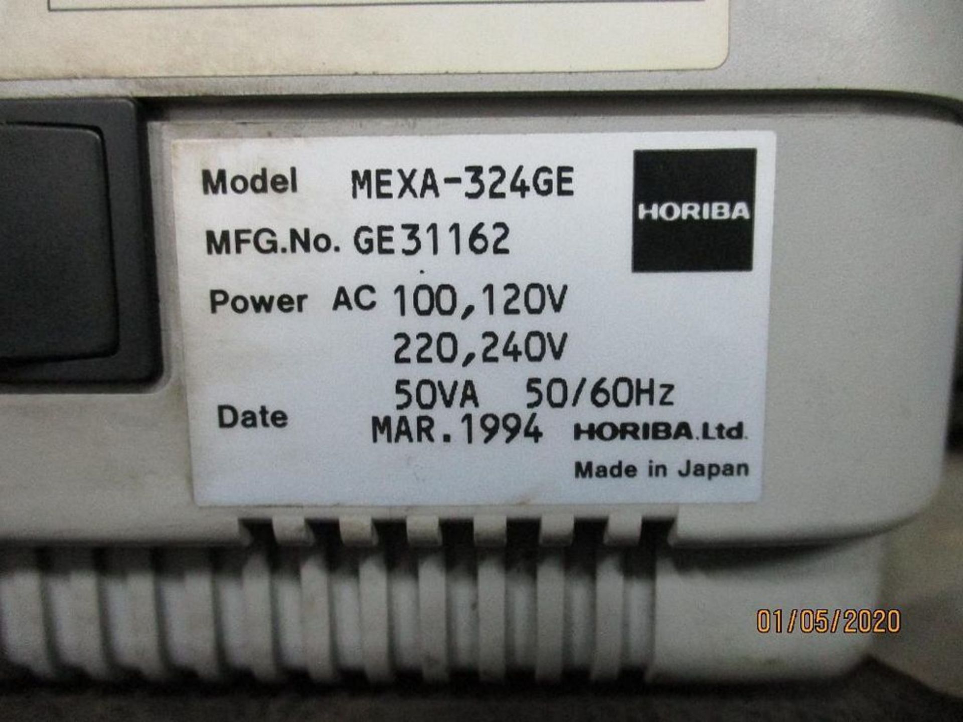 Horiba CO/HC Analyzer With Cart, M/N MEXA-324GE - Image 3 of 3
