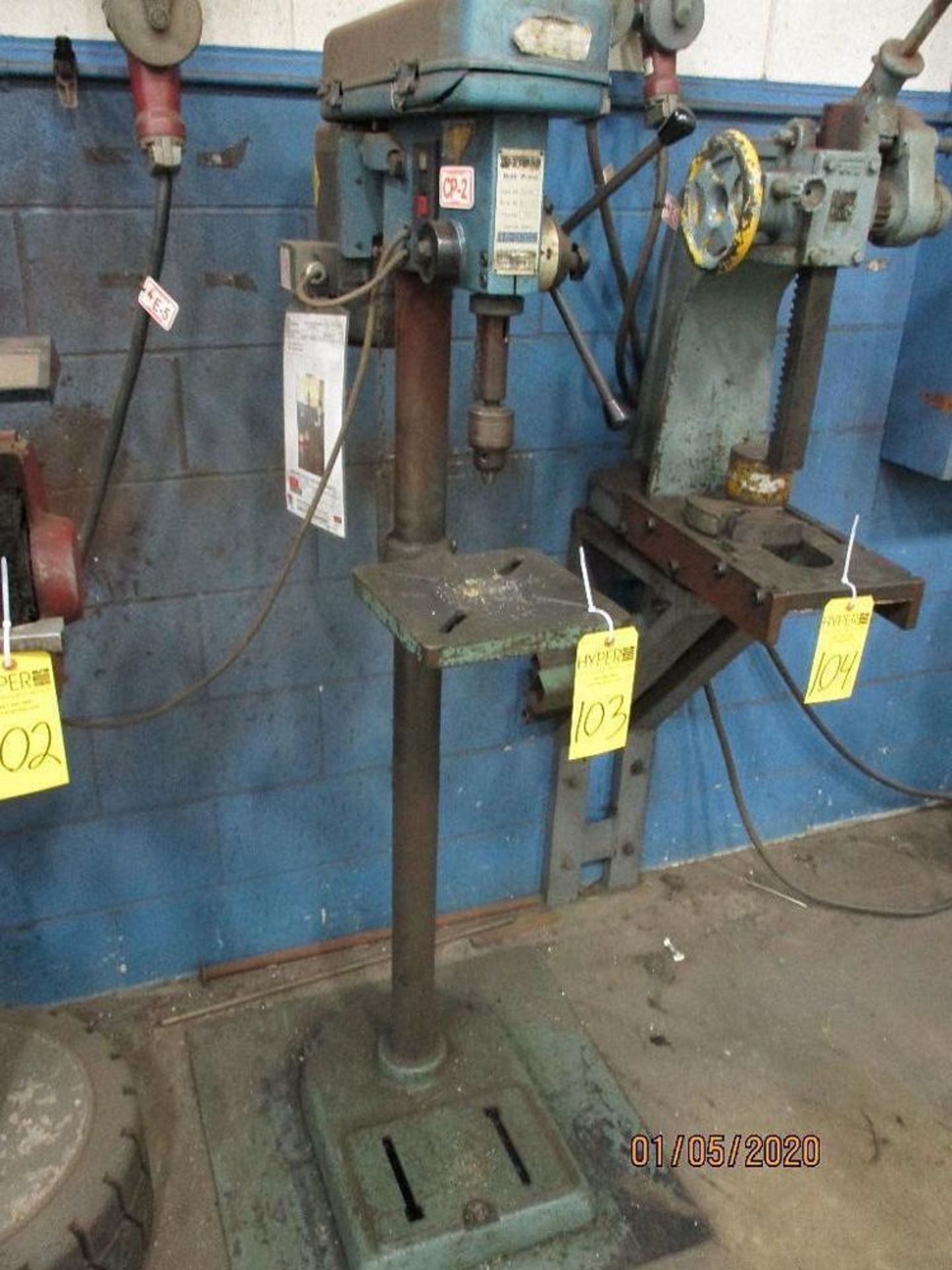 Yuasa Drill Press, 5/8" Drilling Capacity, M/N AX-58 S/N 521751