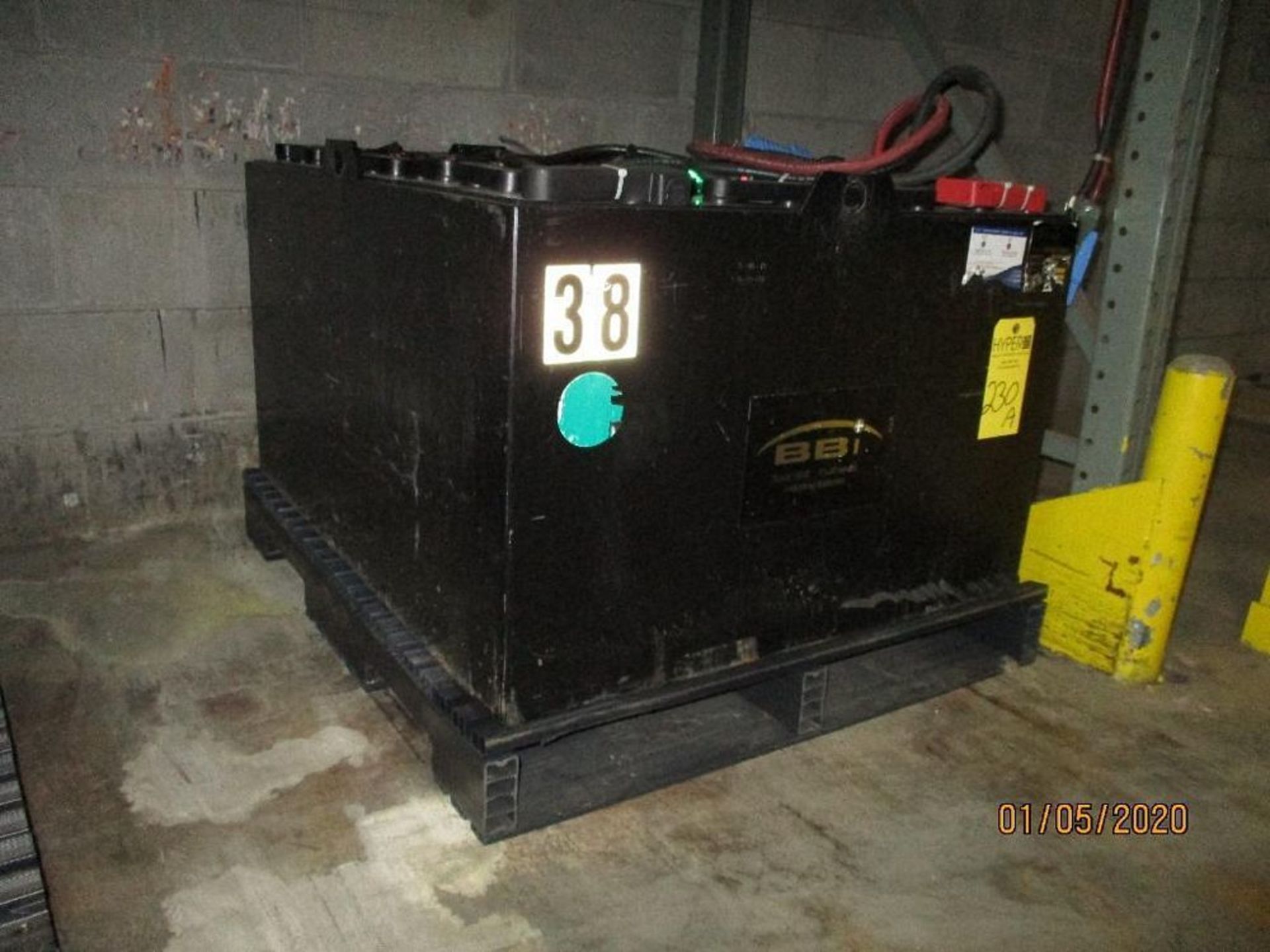 B.B.I. Forklift Battery (38) 850 Amp Hours, 48v, Type No. 24-035-21-299-B