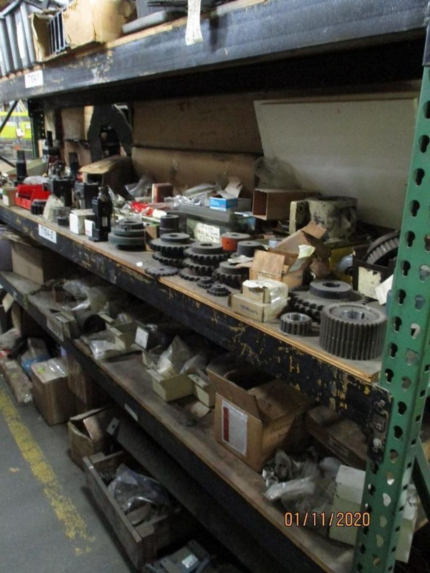 Shelf with Door Line Parts Containing of Valves, Belts, Wire Way and Gears - Image 4 of 4