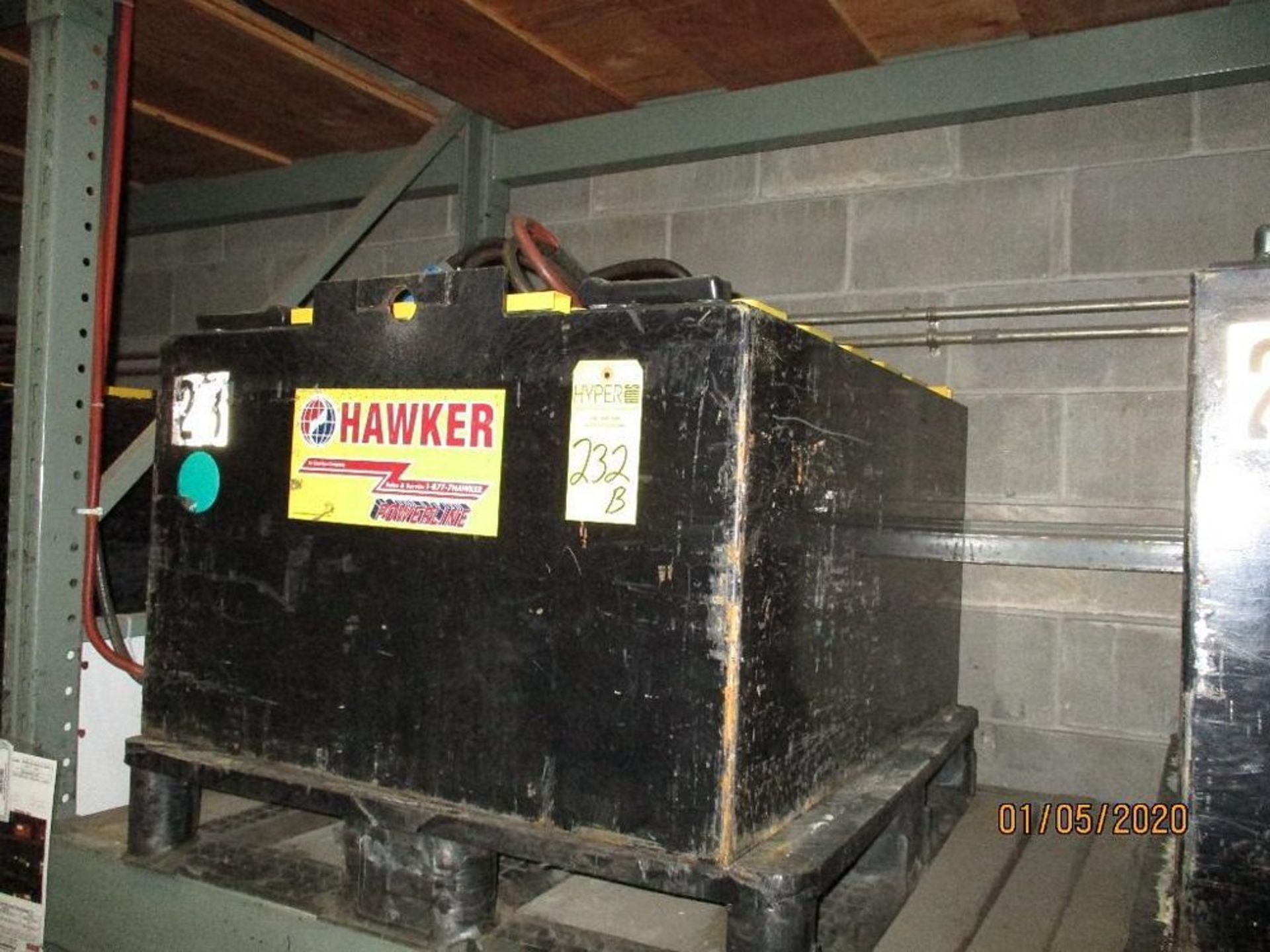 Hawker Forklift Battery (23) 850 Amp Hours, 48v, Type No. 024085F21