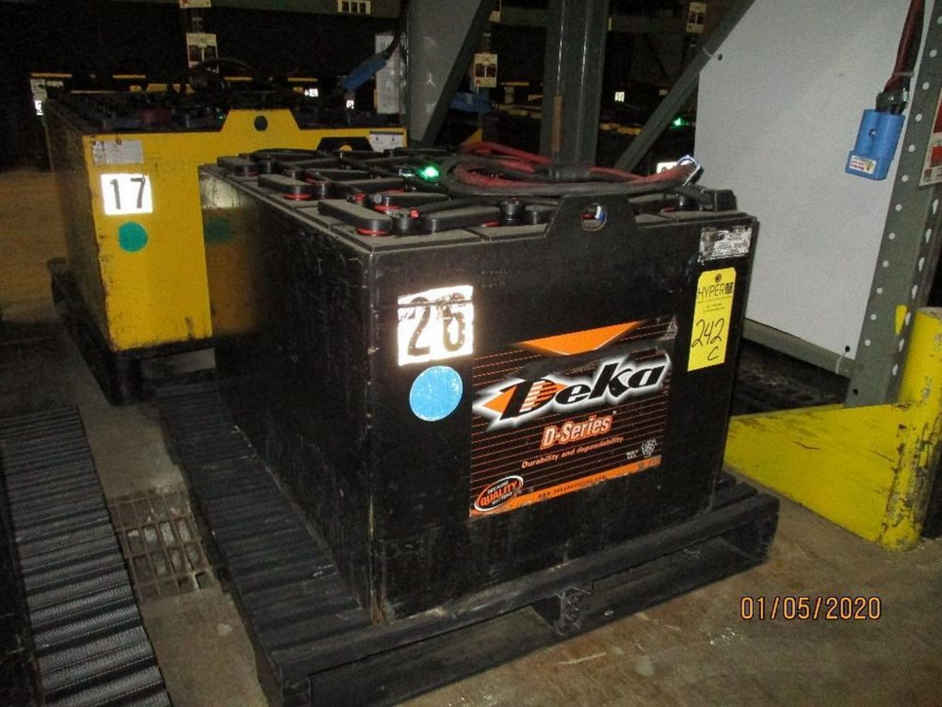 Deka Forklift Battery (26) 595 Amp Hours, 48v