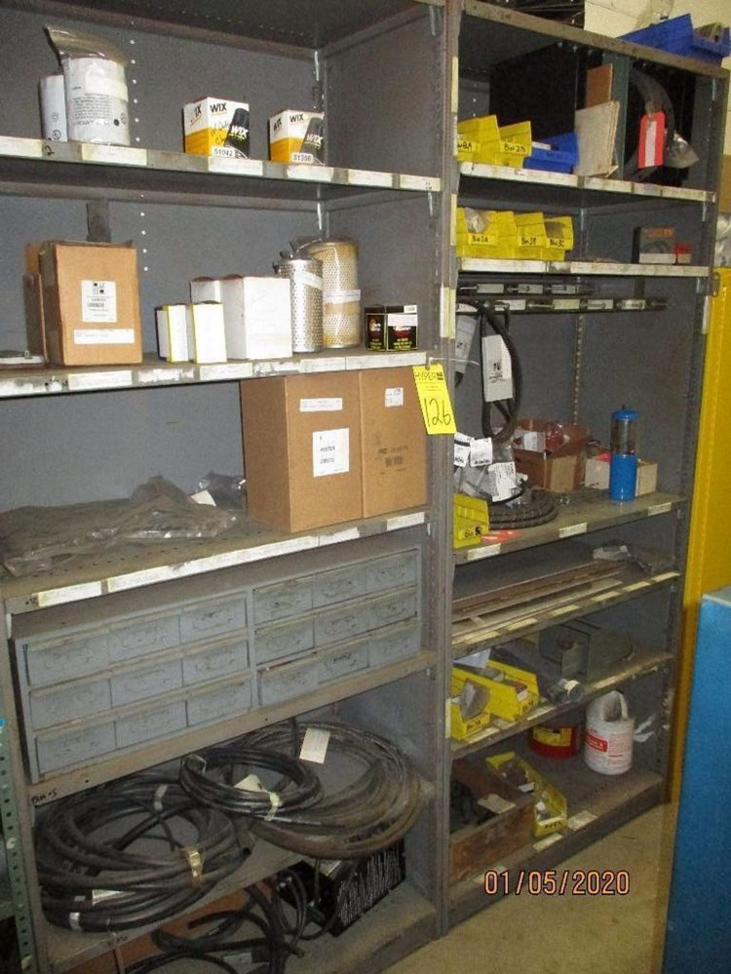 Two Racks Plus Contents Of Belts, Hoses, Filters, Hose Connectors Etc. - Image 2 of 7