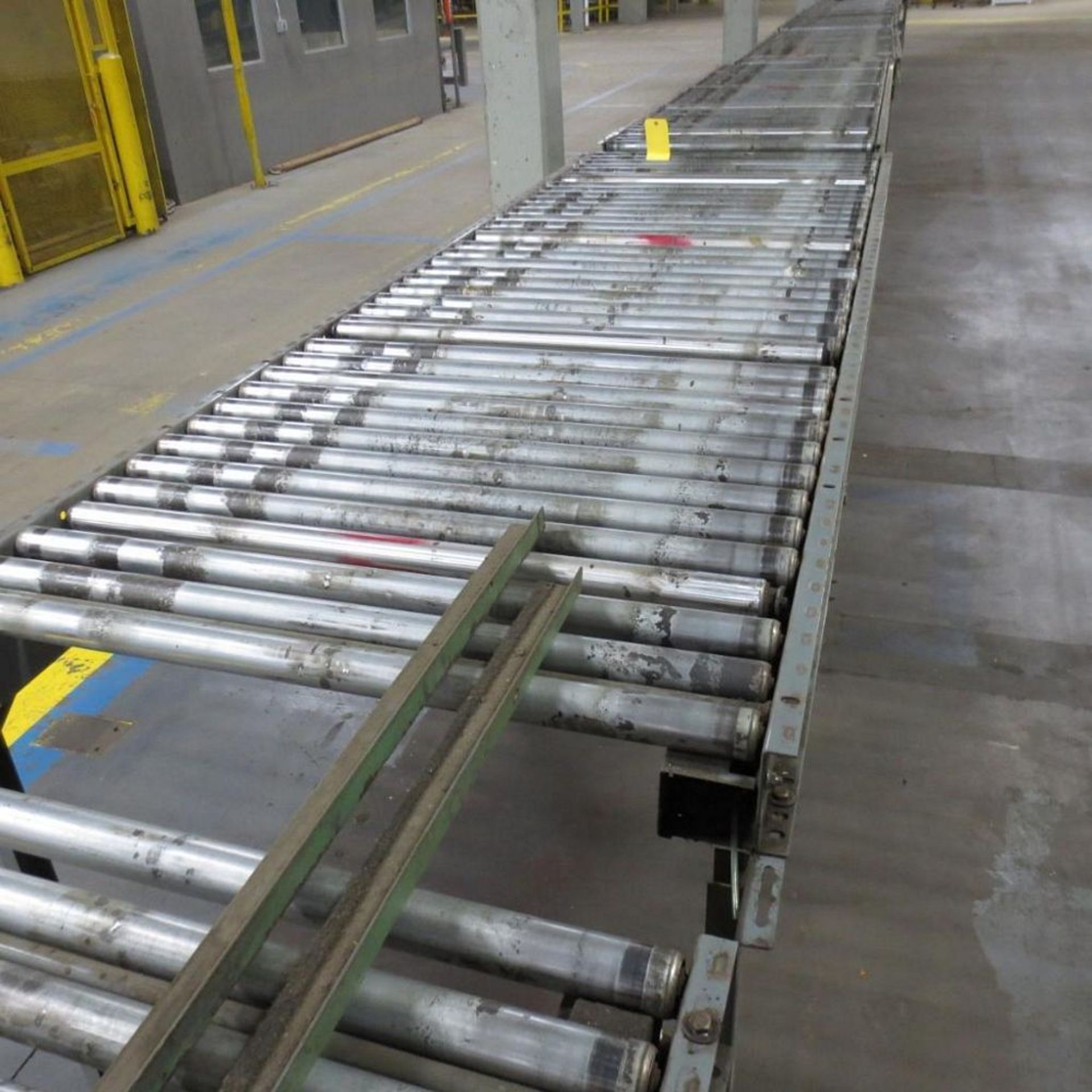 Approximate 80' Roller Conveyor, 38" Rollers with 38" Belt Conveyor Turn - Image 4 of 4