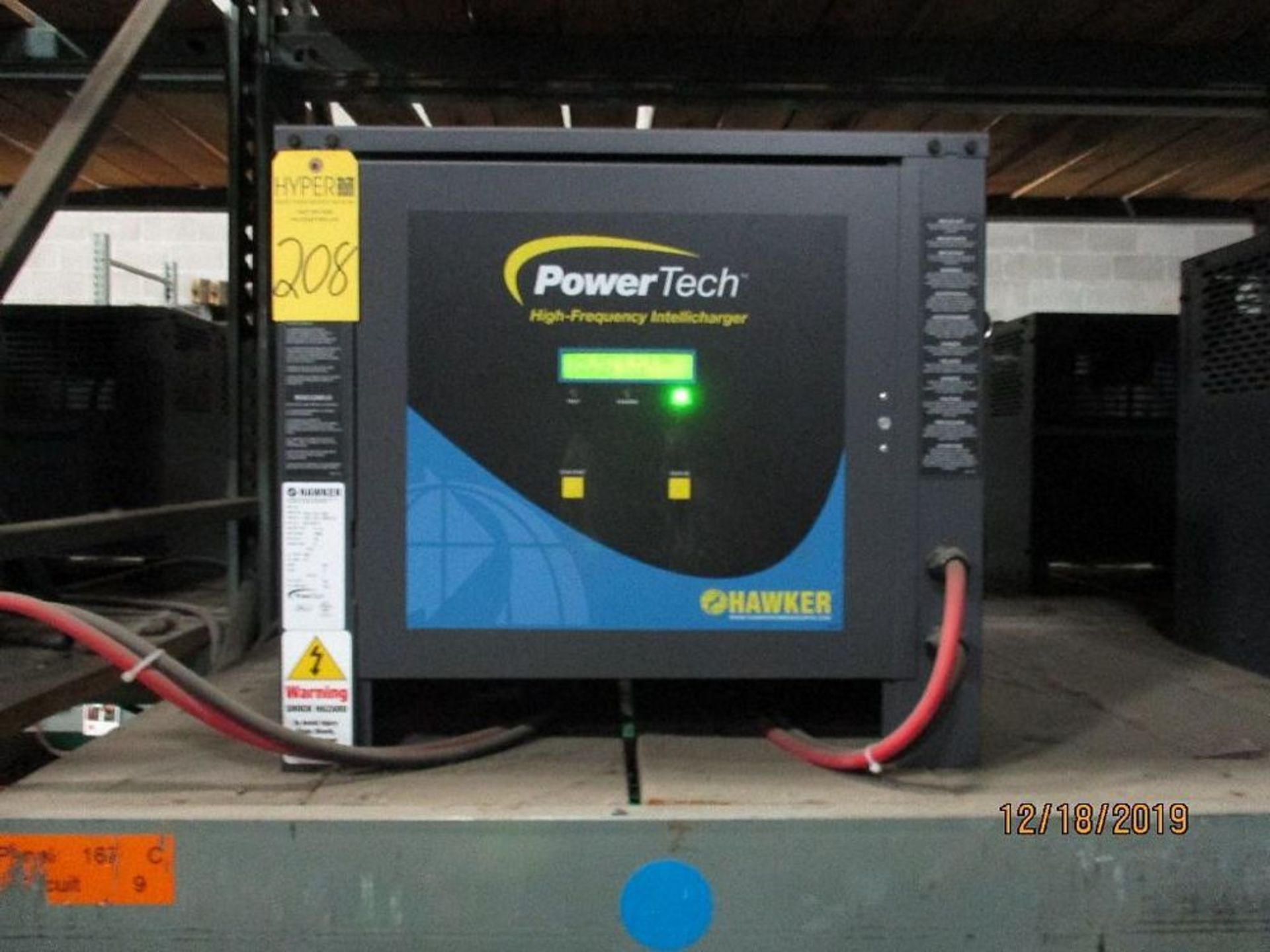 Hawker Powertech Battery Charger, 480v, 13amp, 3ph, M/N PT3-24-160 KF114417