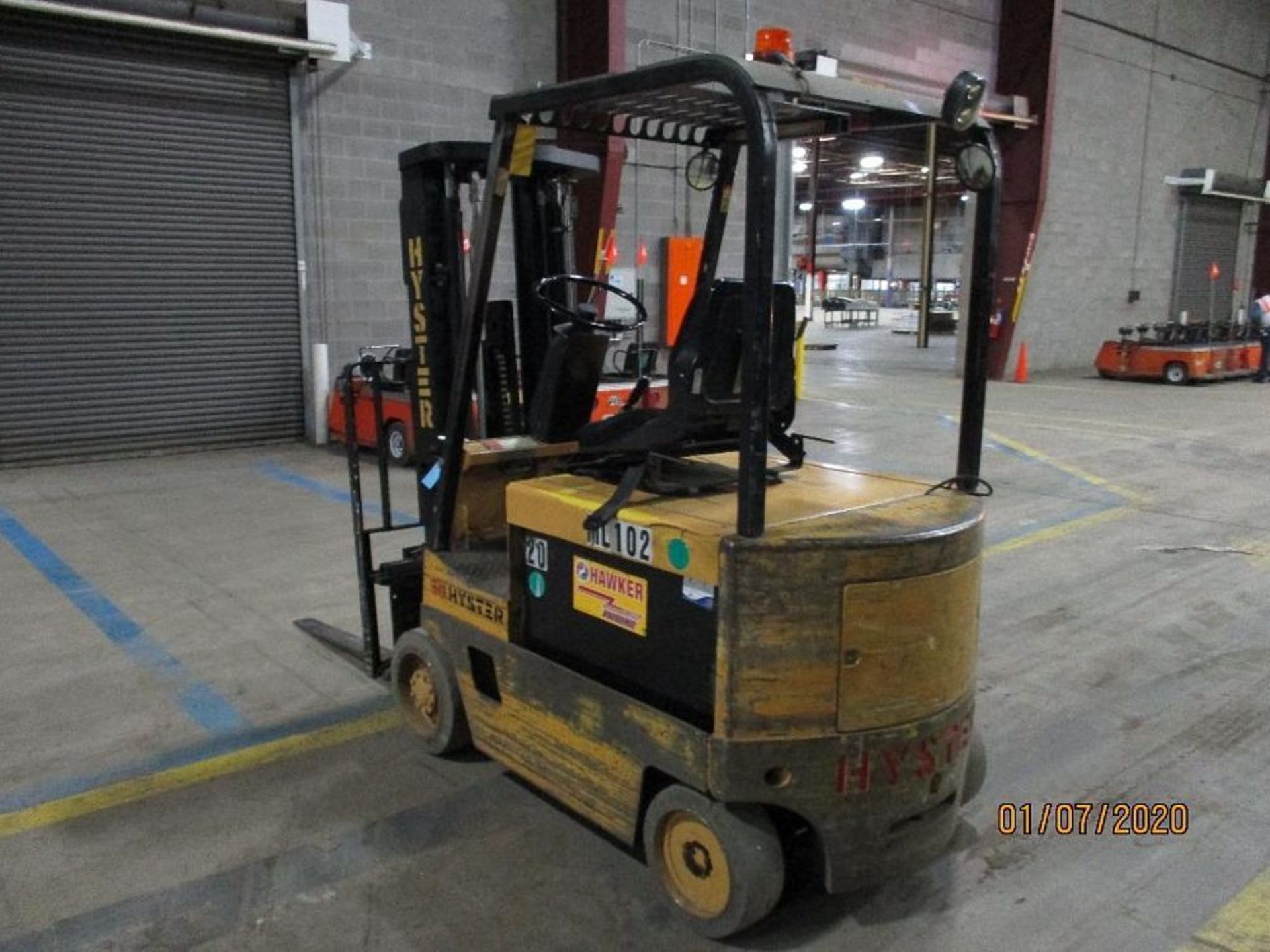 Hyster Electric Forklift (ML102) Double Mast, Side Shift, 48" Forks, Approx. Height Reach 187", 5,35 - Image 4 of 7