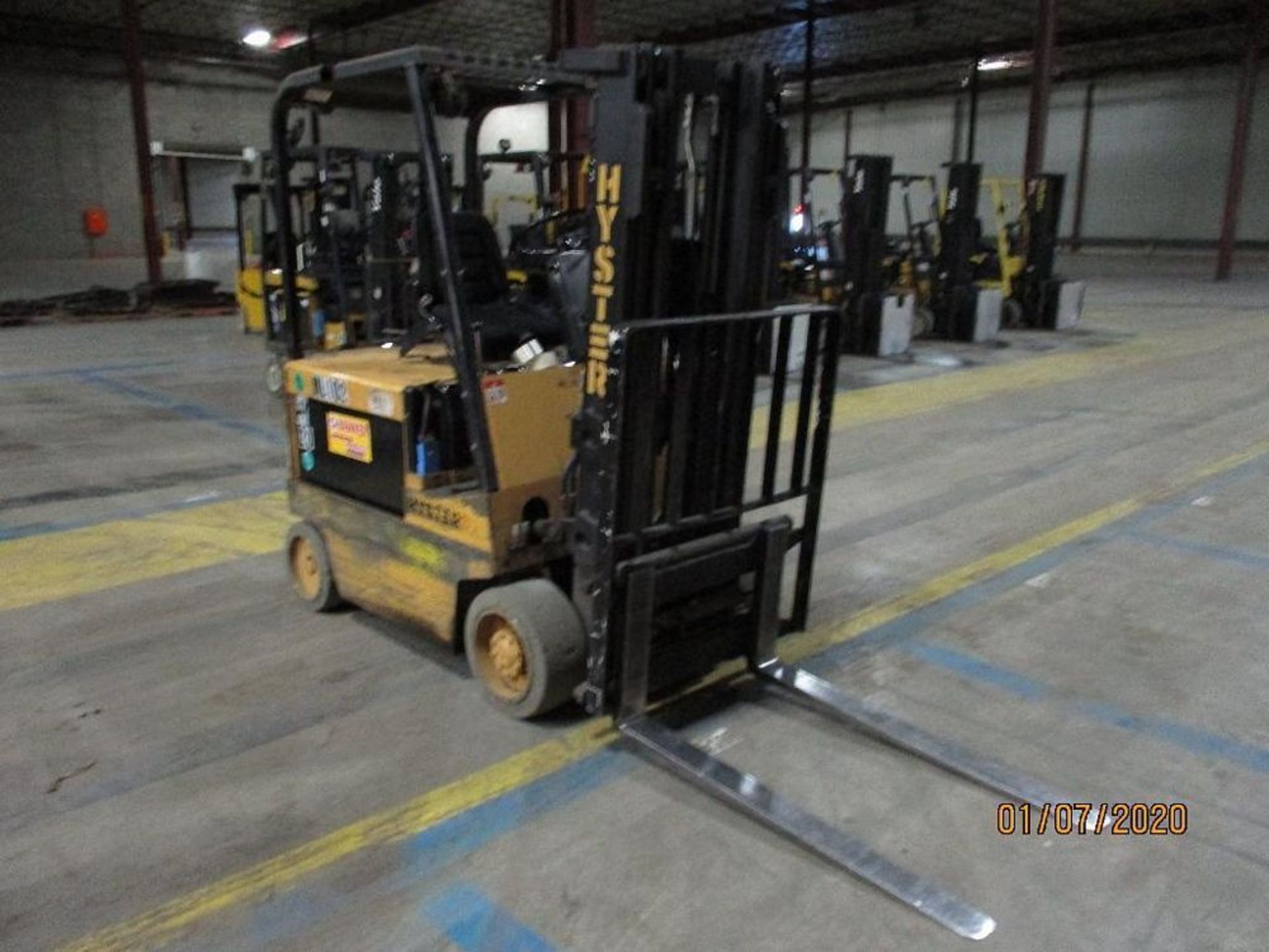 Hyster Electric Forklift (ML102) Double Mast, Side Shift, 48" Forks, Approx. Height Reach 187", 5,35 - Image 2 of 7