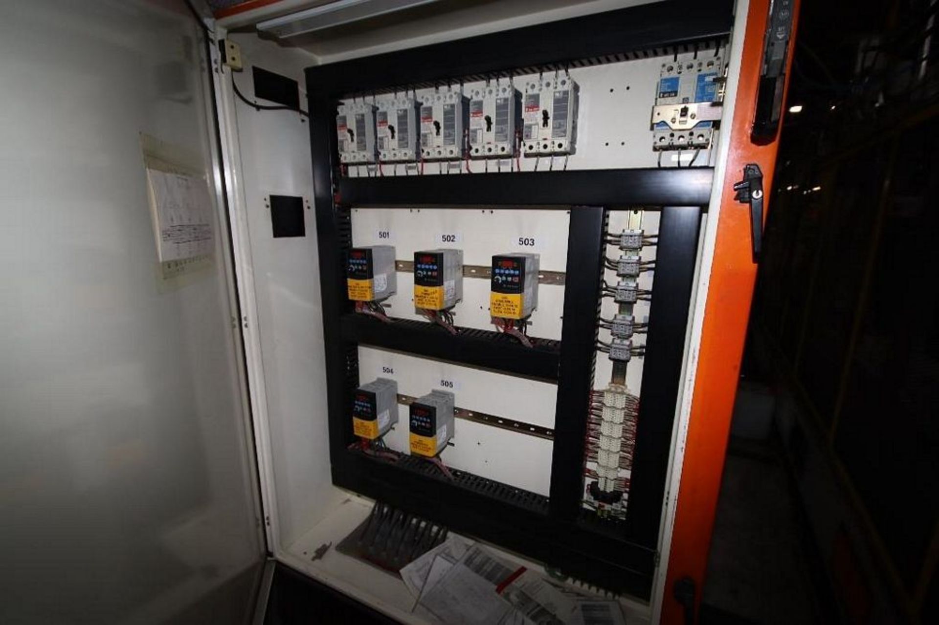Control Cabinets Associated with Scott Inner Door Line (6) Orange Units (S4121-16, S4121-18,S4122-18 - Image 2 of 11