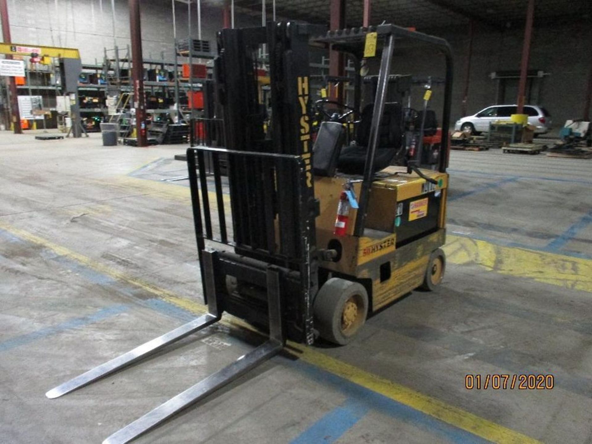 Hyster Electric Forklift (ML102) Double Mast, Side Shift, 48" Forks, Approx. Height Reach 187", 5,35