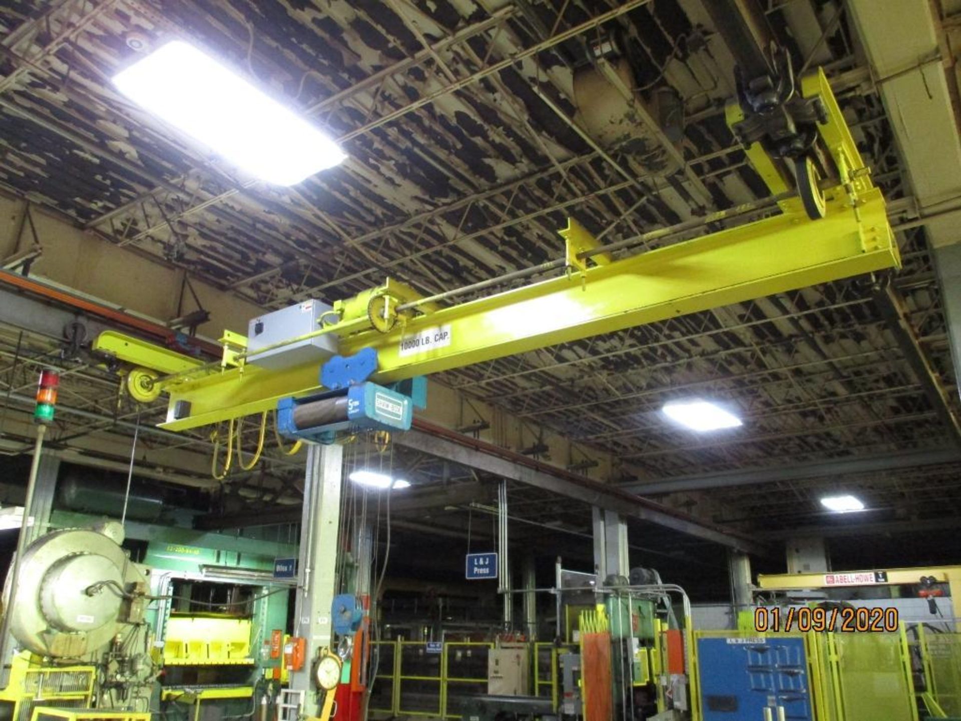 Shawbox Bridge Crane With 5-Ton Hoist, Approx. 19' Long, No Rail - Image 2 of 5