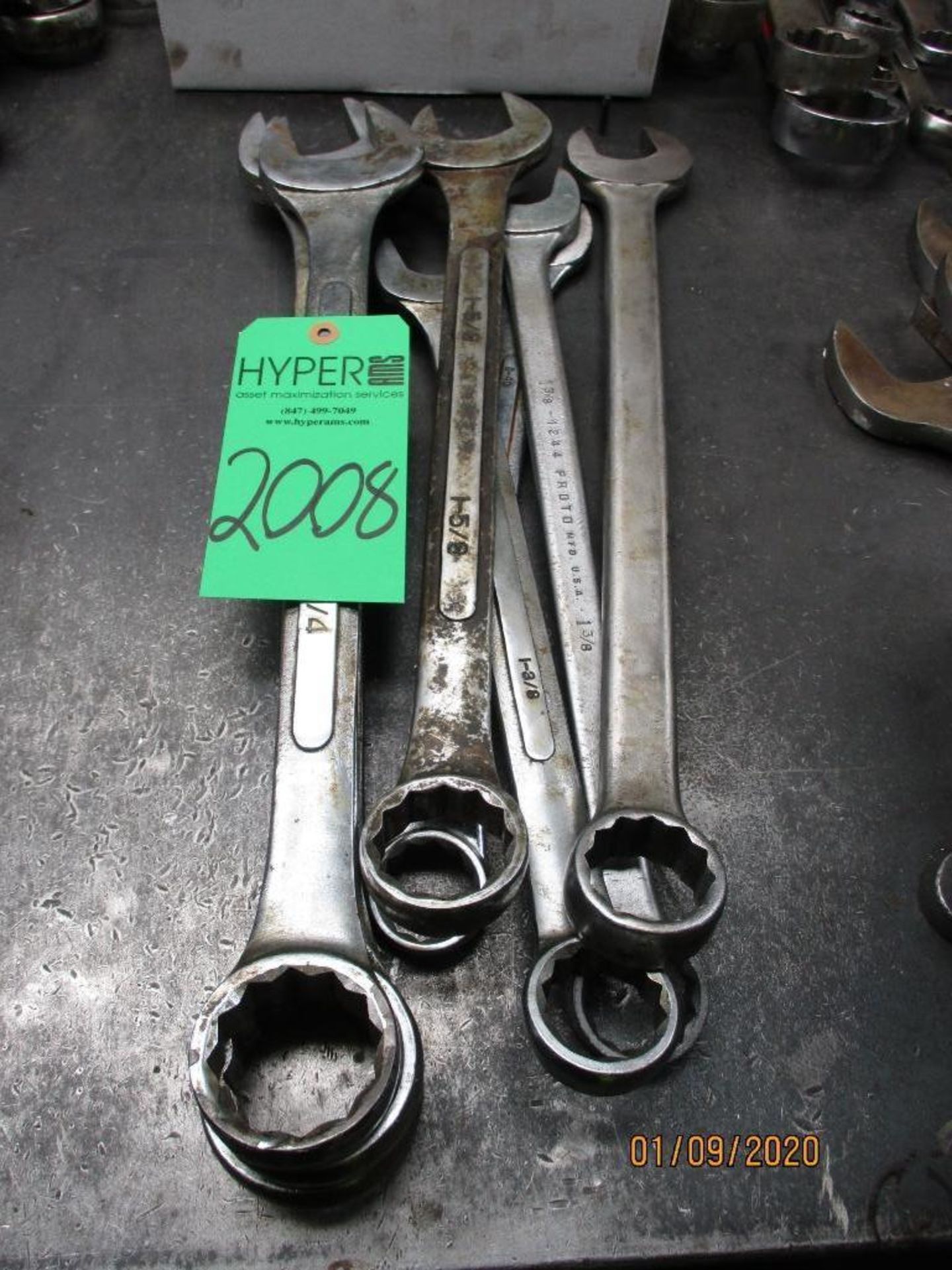 Eight Large Wrenches