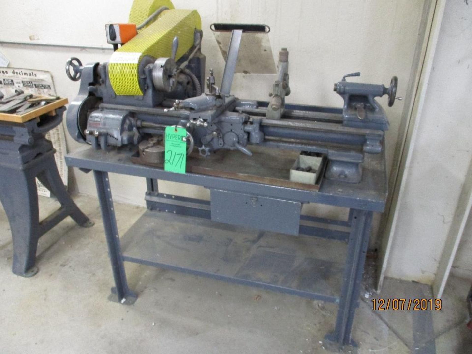 Southbend Precision Lathe With Steady Rest, 9" Swing, 2' Between Centers, 3/4" Hole Thru Center, 5"