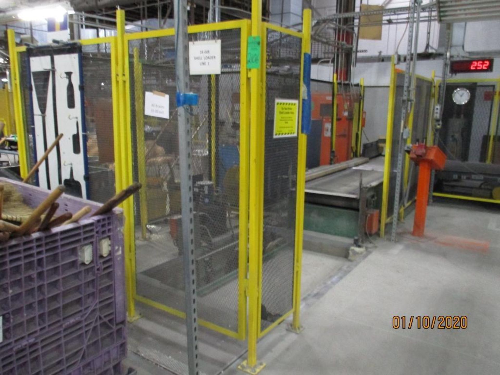 Safety Cage And Floor Conveyor, No Chain Conveyor