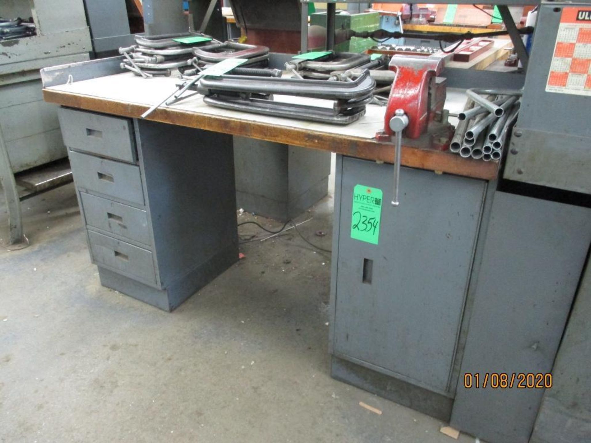 Three Work Benches With Three Vises, No Other Contents - Image 3 of 6