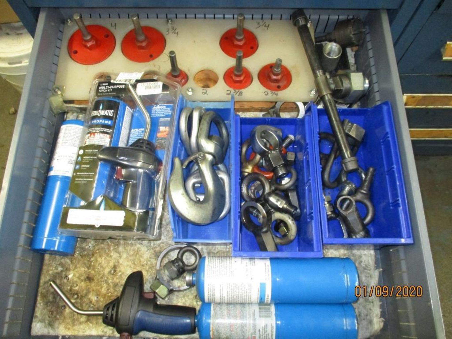 Eight Drawer Vidmar Cabinet Plus Contents Of Allen Wrenches, C-Clamps, Tube Benders, Pullers Etc. - Image 4 of 10