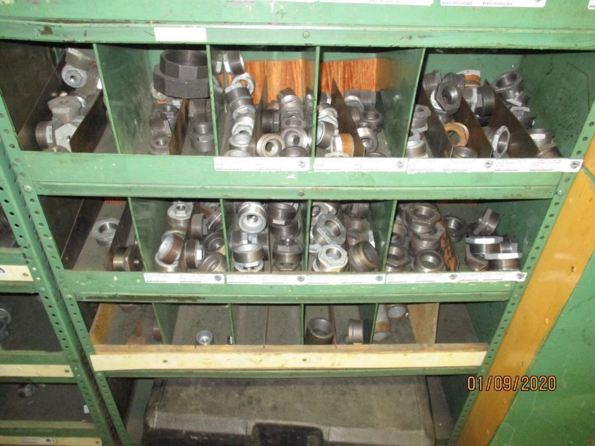 Four Racks With Contents Of Pipe Nipples, Elbows And Bushings - Image 3 of 9