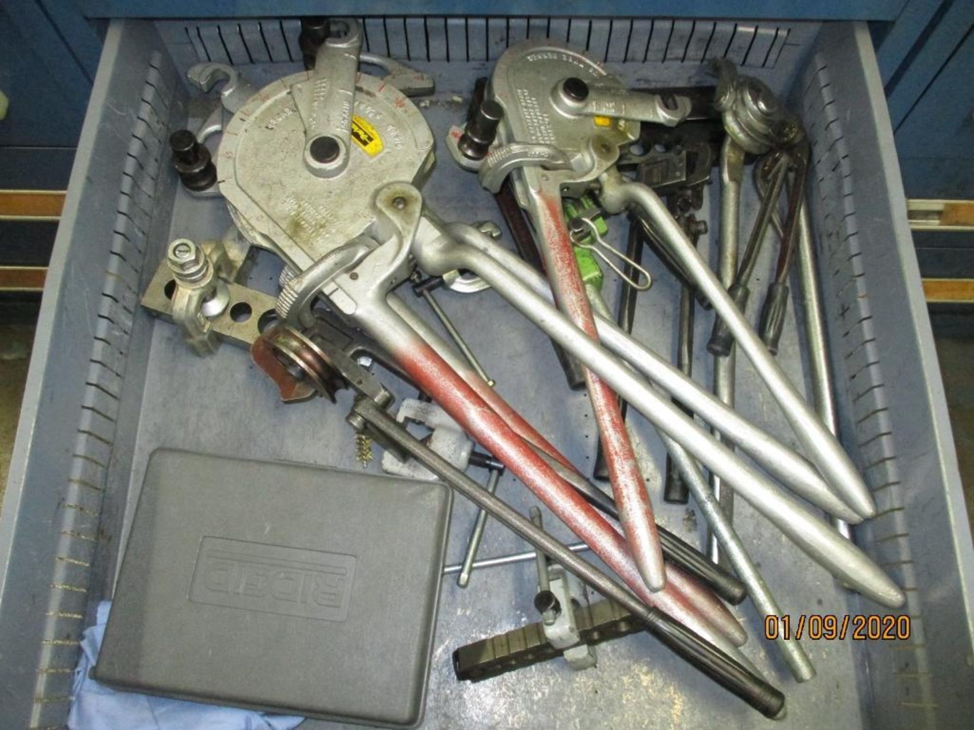 Eight Drawer Vidmar Cabinet Plus Contents Of Allen Wrenches, C-Clamps, Tube Benders, Pullers Etc. - Image 8 of 10