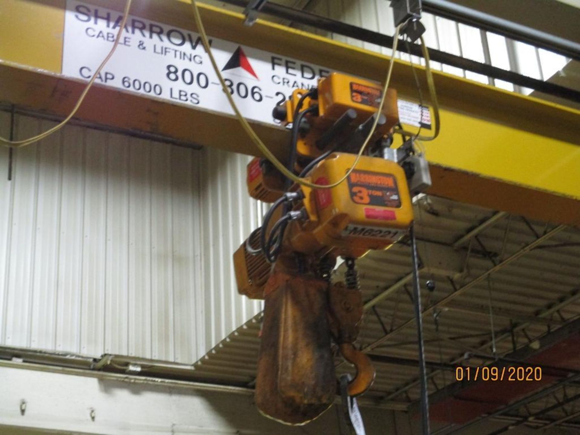 Sharrow Federal Stand Alone Bridge Crane With 3-Ton Harrington Hoist, Approx. 263" Wide x 161" Tall - Image 2 of 4