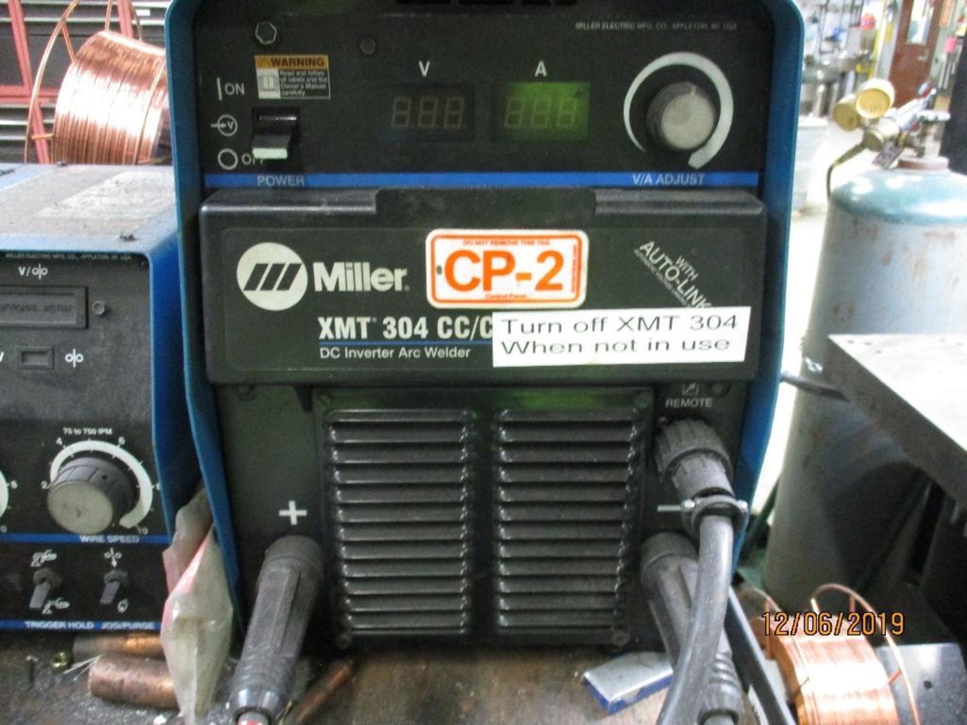 Miller XMT 304 CC/CV DC Inverter Arc Welder With Miller 24A Wire Feeder - Image 4 of 6