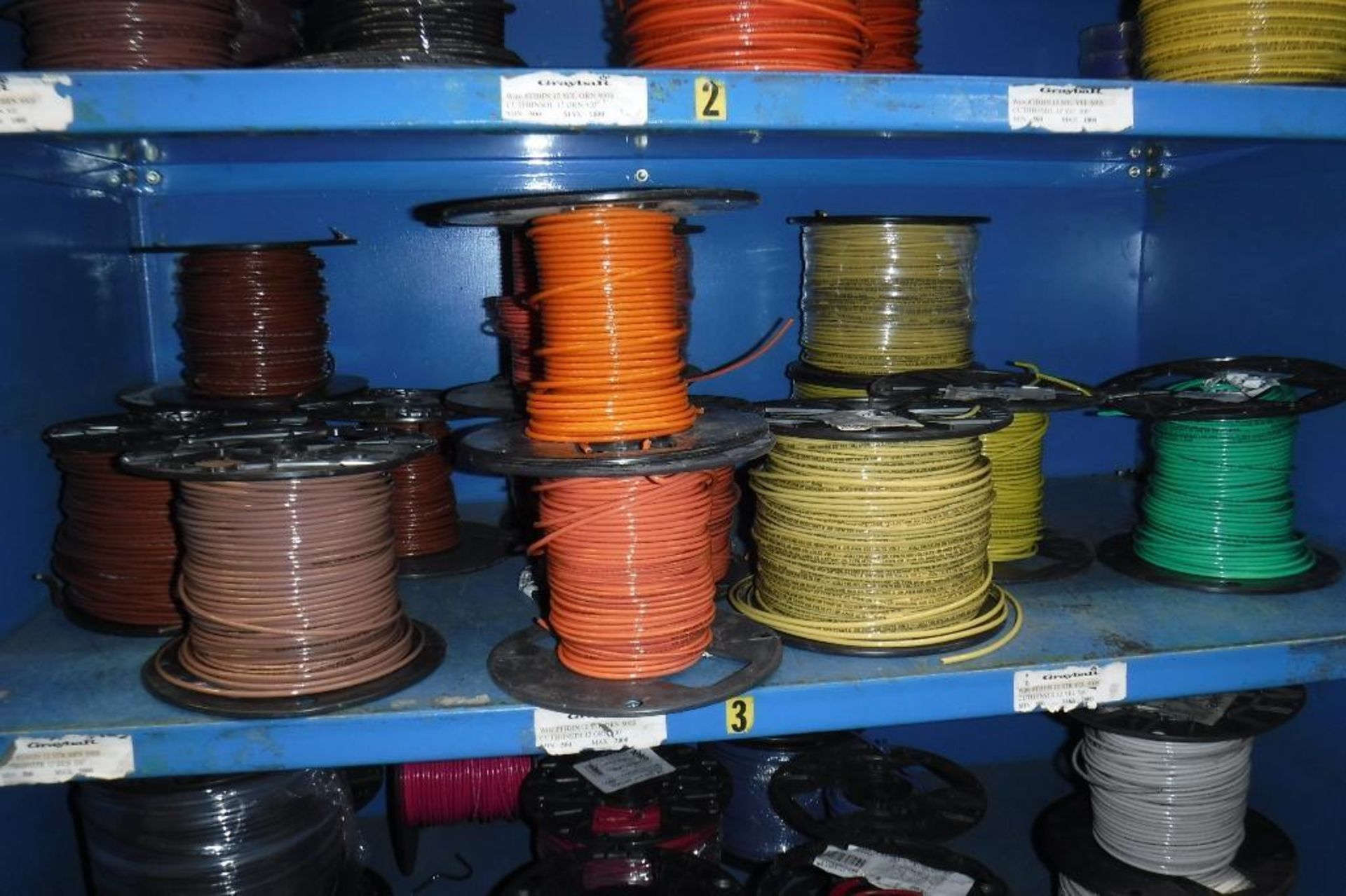 Contents of Rack 080S-Spools of Wire, MUST REMOVE BY 2/14/20-MUST BE REMOVED IN THE ENTIRITY - Image 4 of 8