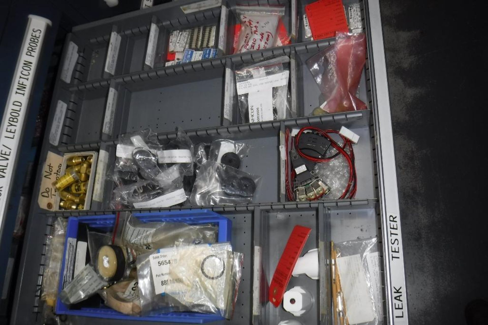 10-Drawer Vidmar Cabinet with Contents-PCU,O-Rings,Vacuum Gauge,Circle Seal Check Valves,Leak Tester - Image 7 of 15