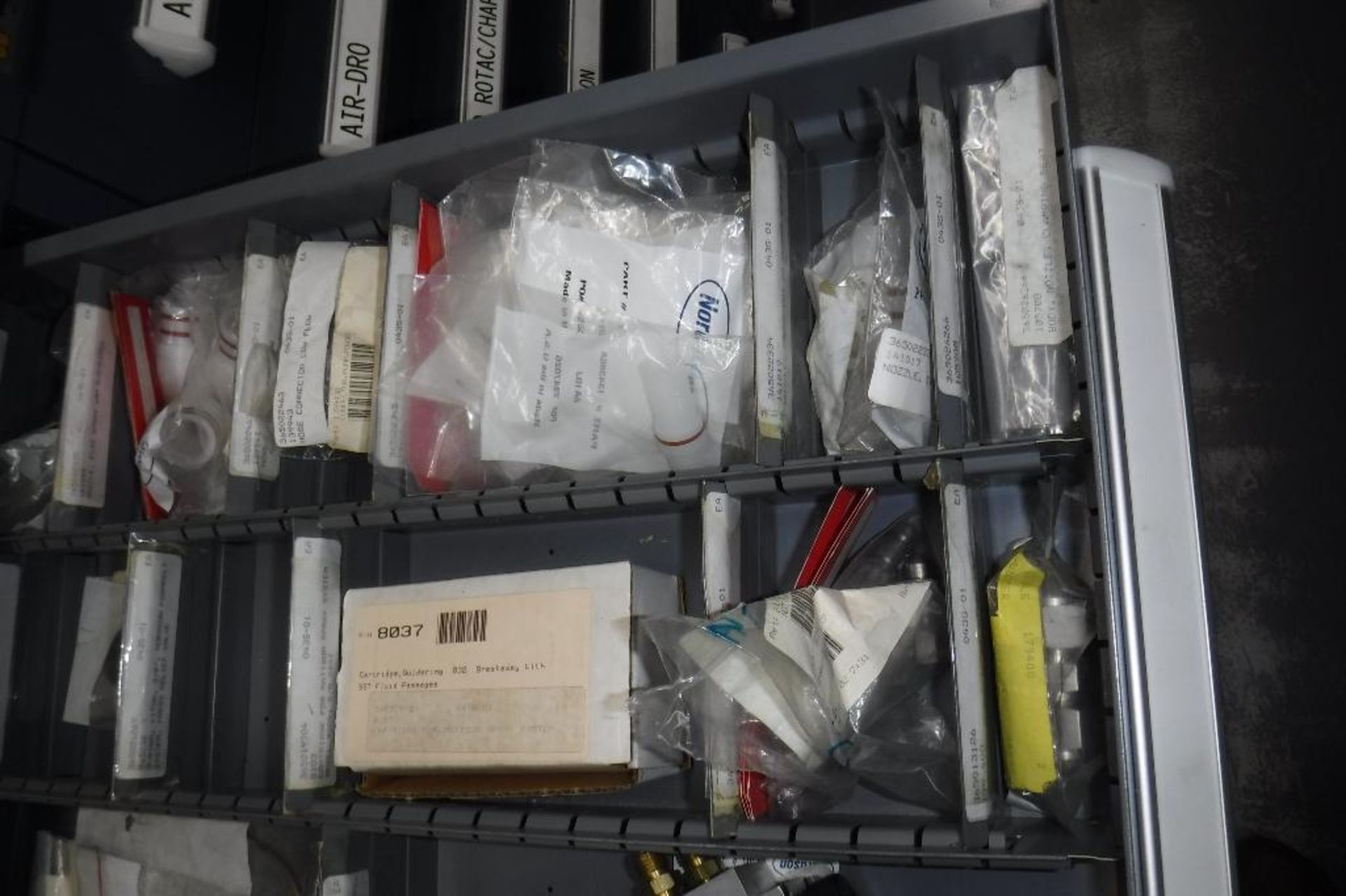 9-Drawer Vidmar Cabinet with Contents-Binks, Taylor Winfield, Sealant Equipment Parts, Vickers, Etc. - Image 13 of 13