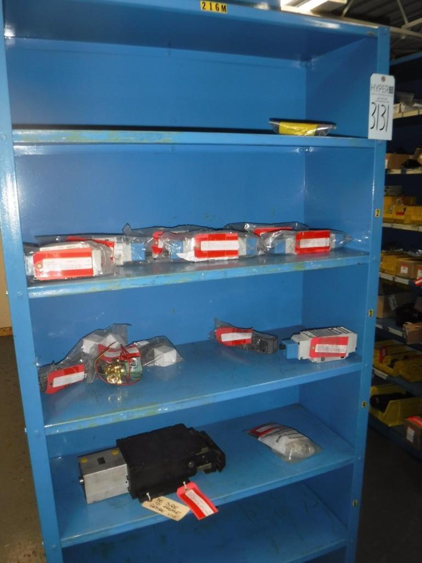 Contents of Shelves 216M Thru 224M-Valves,Balancers,Ross Valves,Solenoids,Red Hat Valves,Elements, E