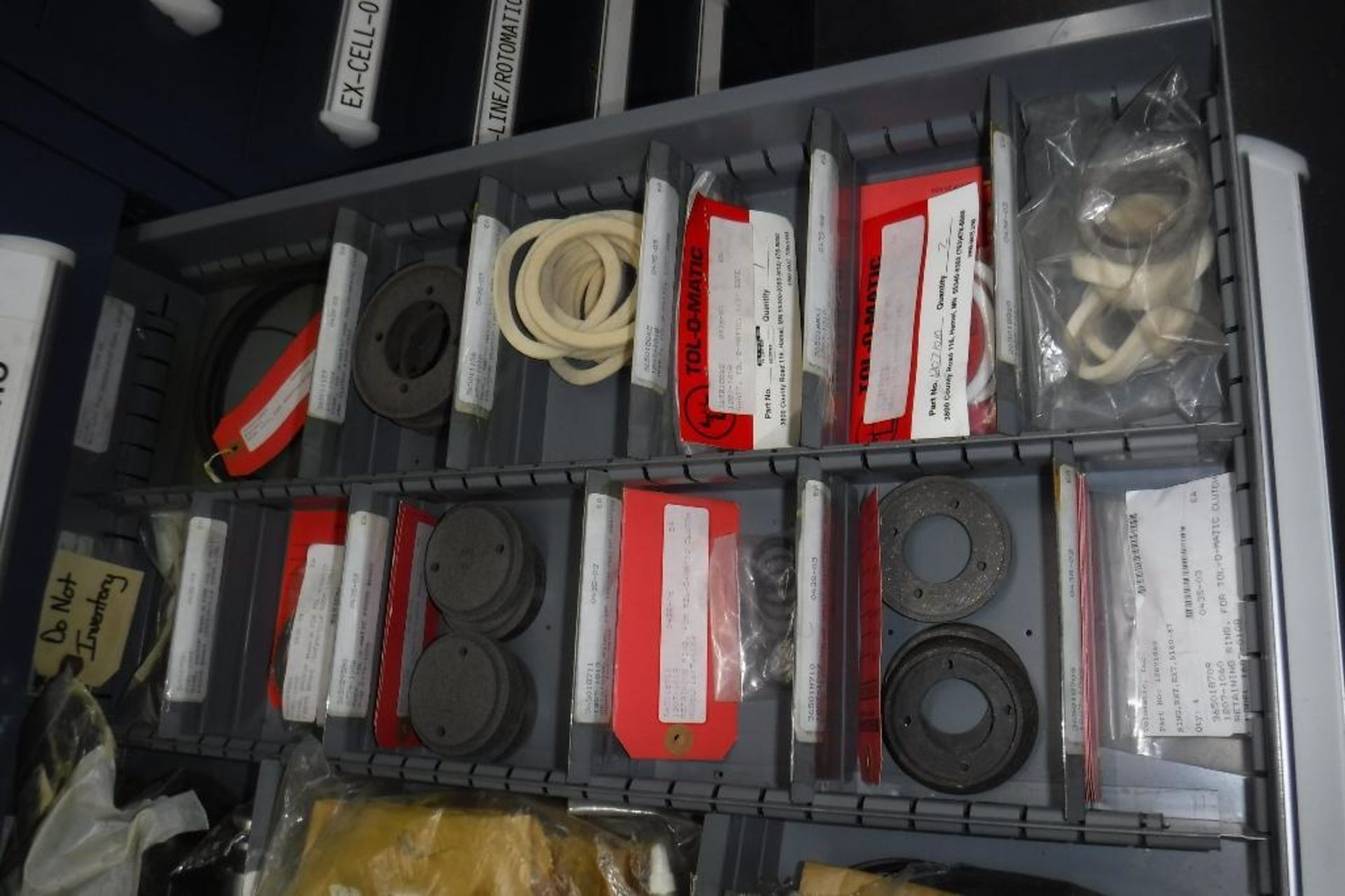 9-Drawer Vidmar Cabinet with Contents-Binks, Taylor Winfield, Sealant Equipment Parts, Vickers, Etc. - Image 9 of 13