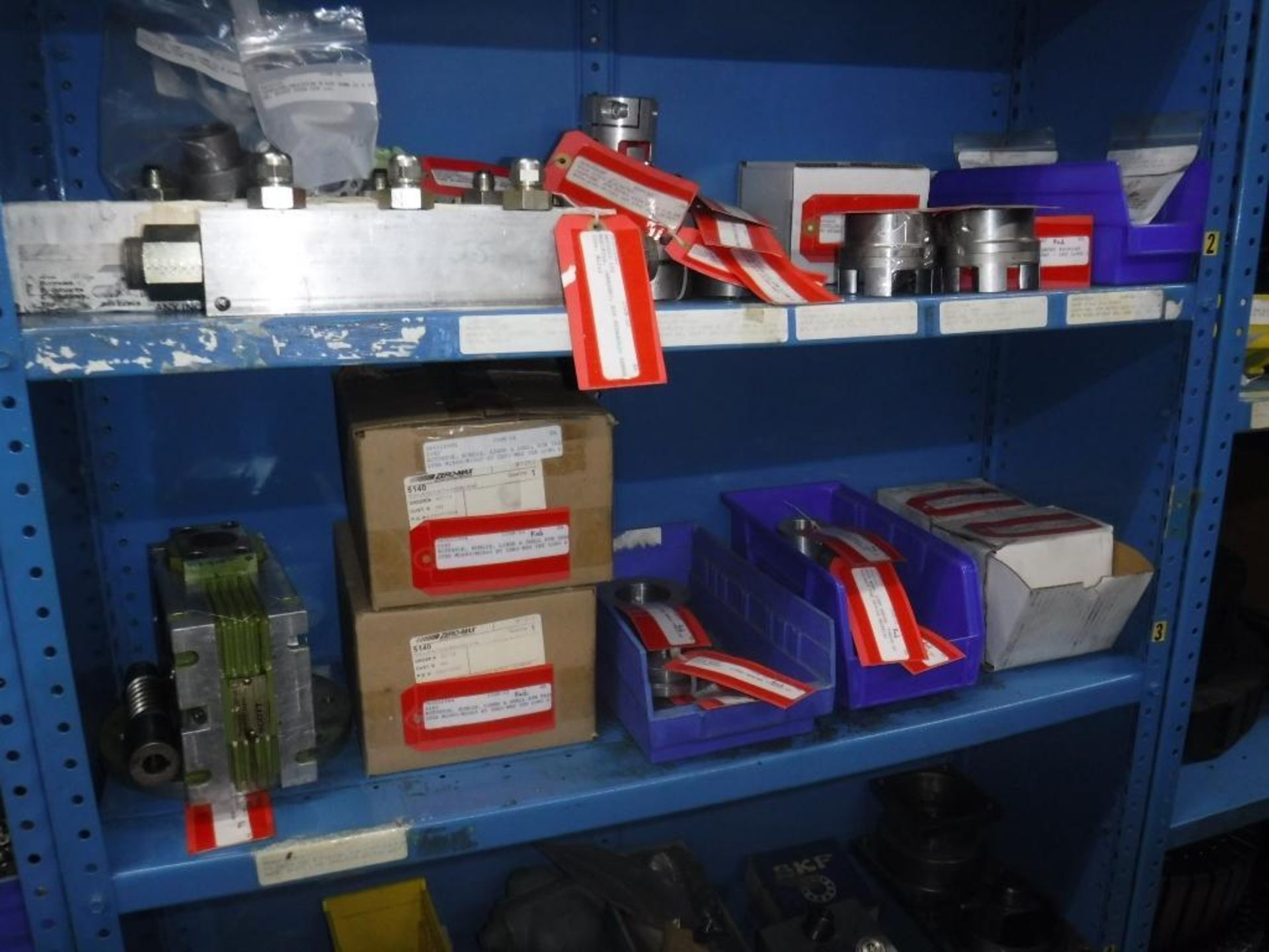 Contents of Shelving 155M Thru 164-5M-Pins,Valves,Shafts,Socket,Actuator,Idler Wheel,Wire Carrier,Ai - Image 5 of 33