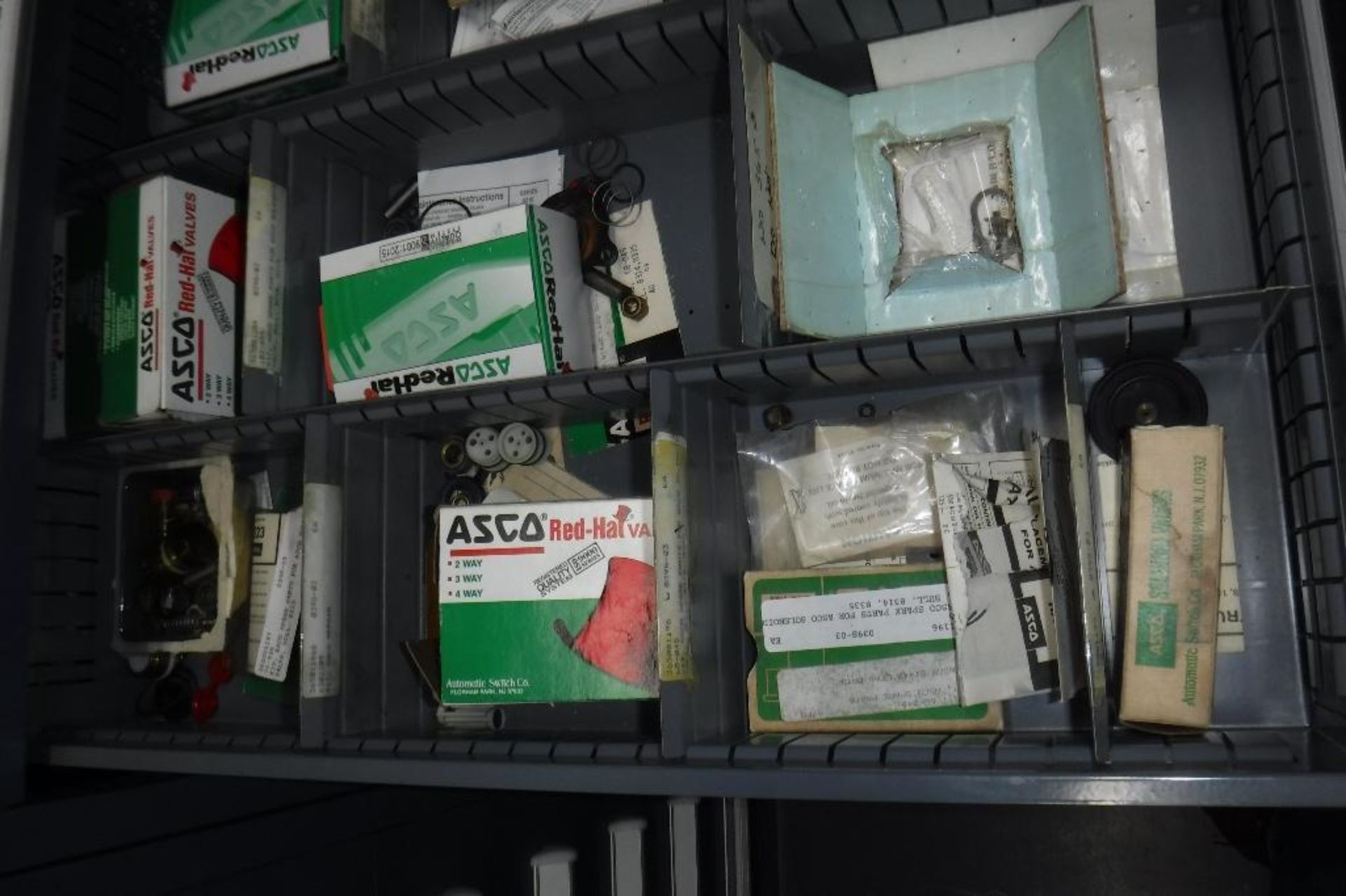 8-Drawer Vidmar Cabinet with Contents-Automatic Valve Corp., ASCO, Ross, Automatic Allenair, Whitelo - Image 9 of 13