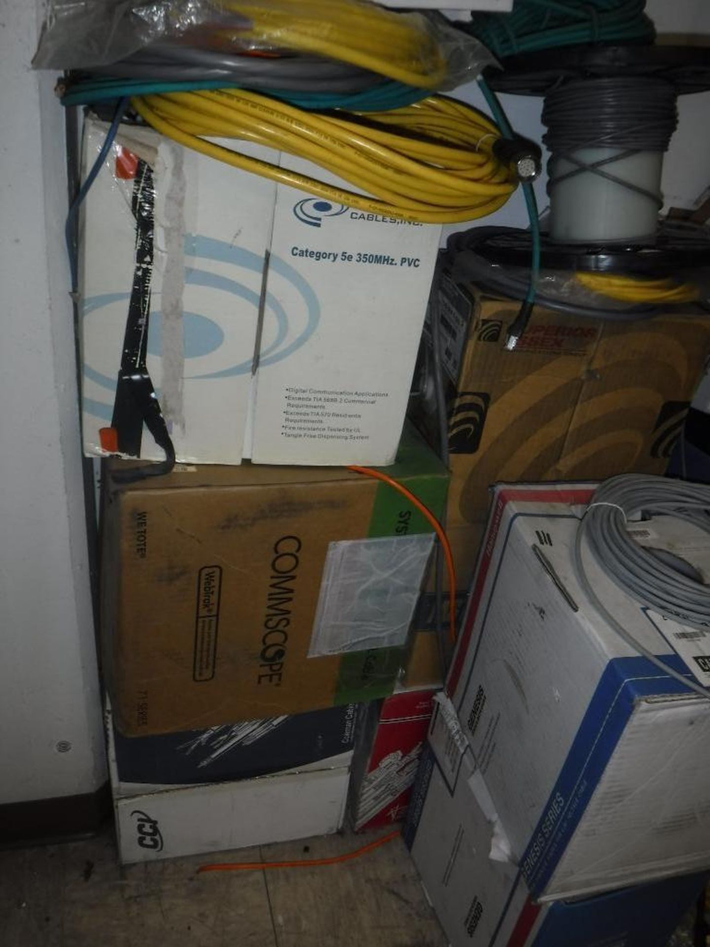 Contents of (1) Shelf Unit-Cables,Red Loin, Banner Units, AB Guard Masters, (8) Boxes of Cabeling, E - Image 6 of 7