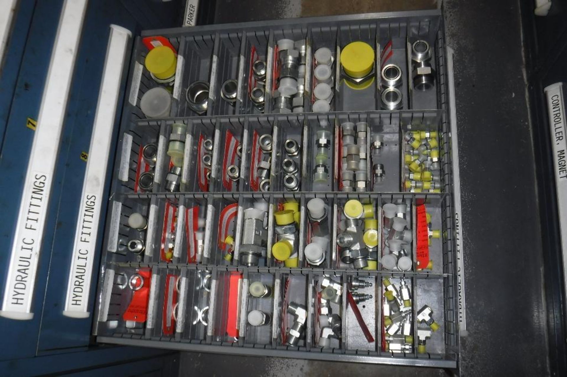 10-Drawer Vidmar Cabinet with Contents-Hydraulic Fittings, MUST REMOVE BY 2/14/20-MUST BE REMOVED IN - Image 3 of 13