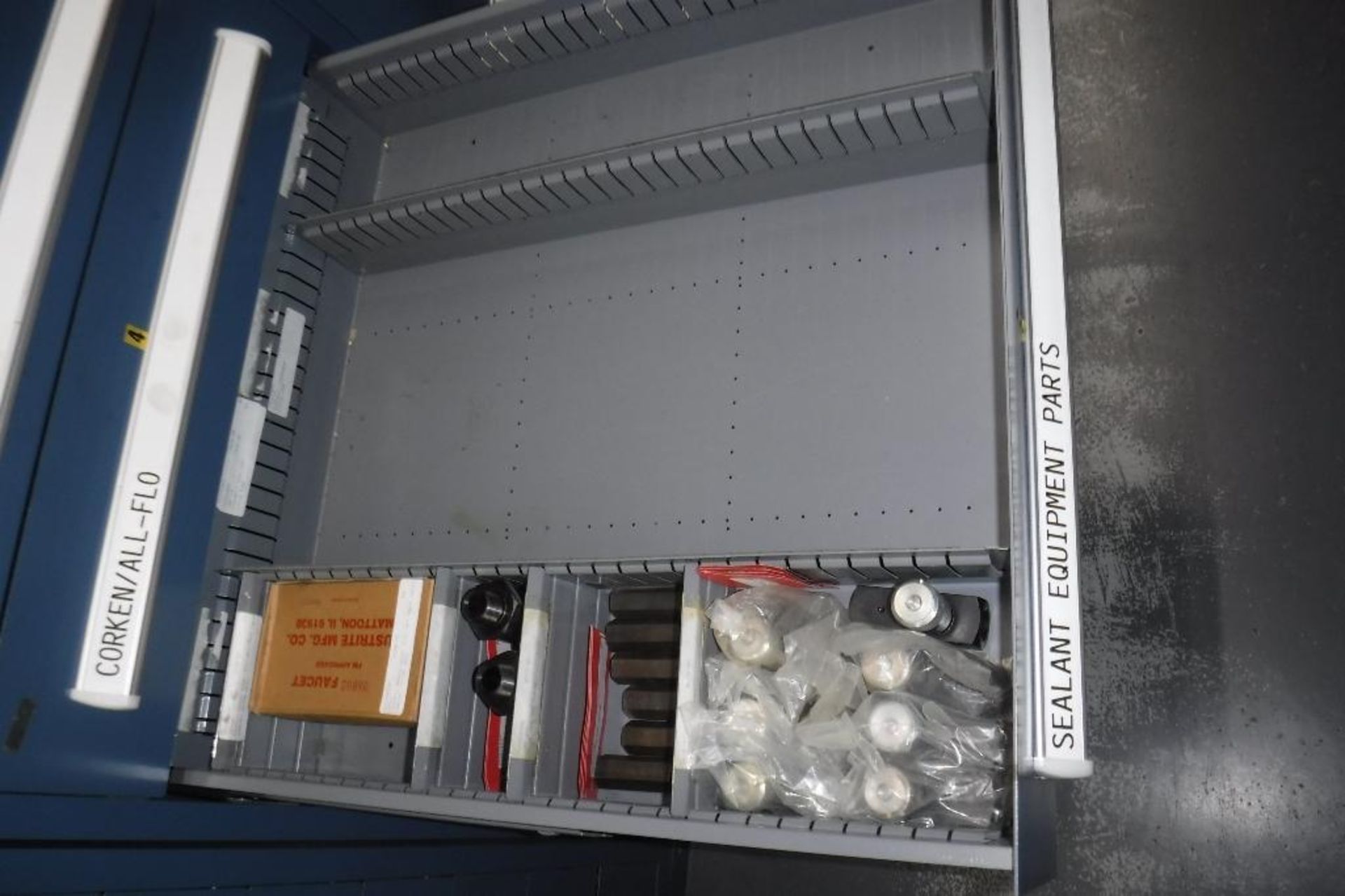 9-Drawer Vidmar Cabinet with Contents-Binks, Taylor Winfield, Sealant Equipment Parts, Vickers, Etc. - Image 6 of 13