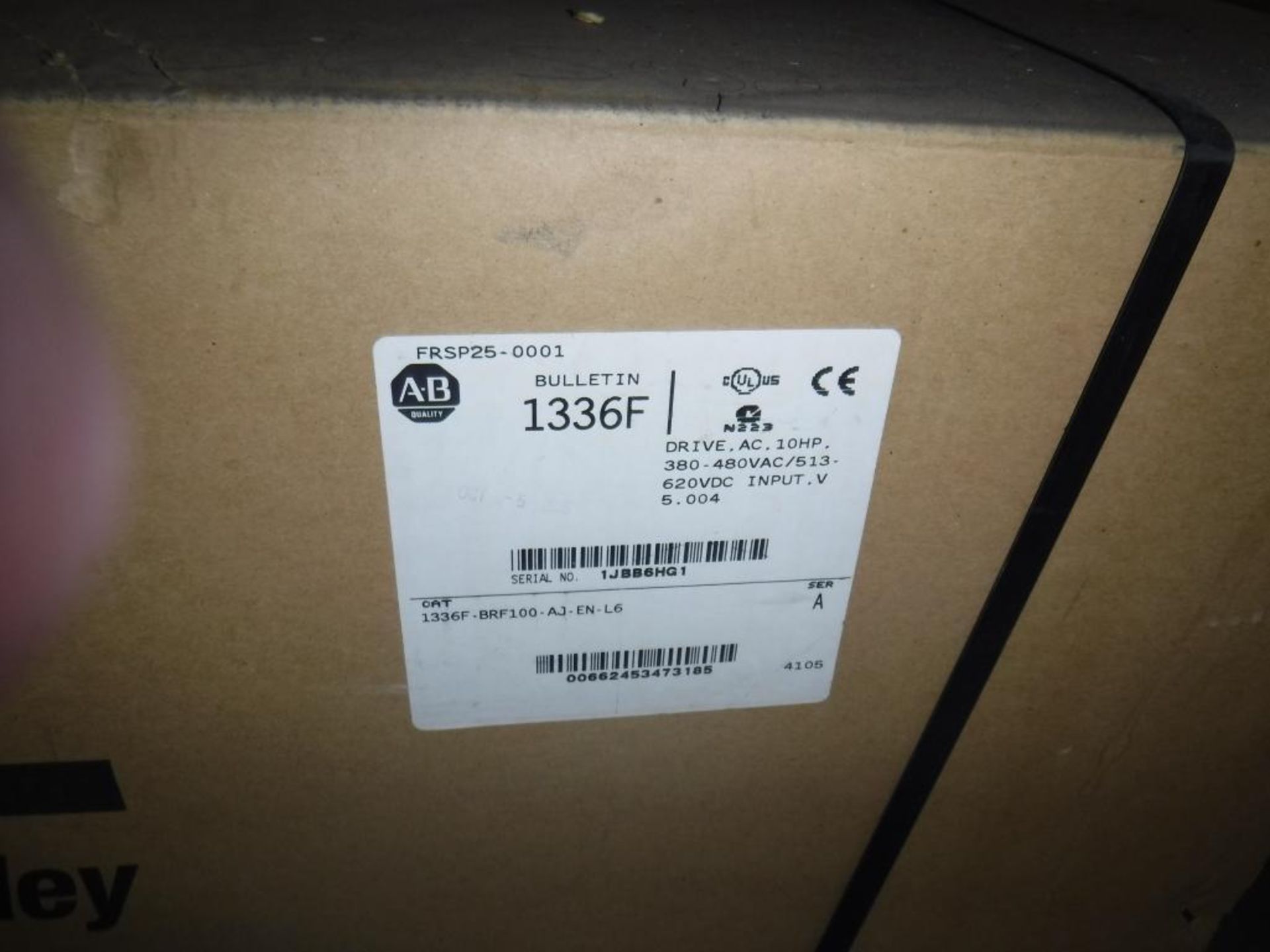 Allen Bradley Drive in Box 1336F-BRF100-AJ-EN-L6, LOCATED ON SECOND FLOOR-MUST REMOVE BY 2/14/20-MUS