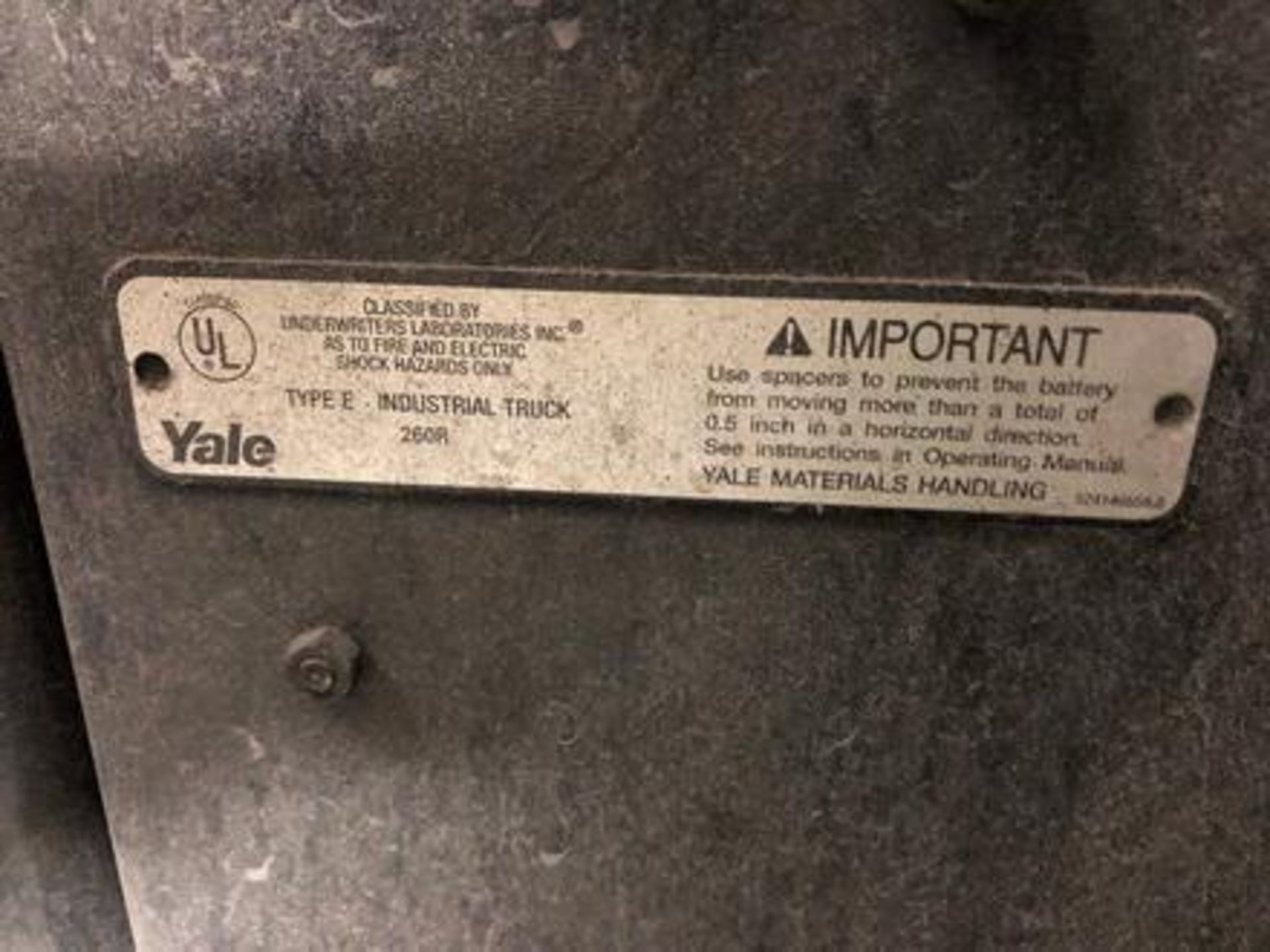 Yale 3,700 Electric Forklift Truck * please inspect not taking a charger * - Image 10 of 17