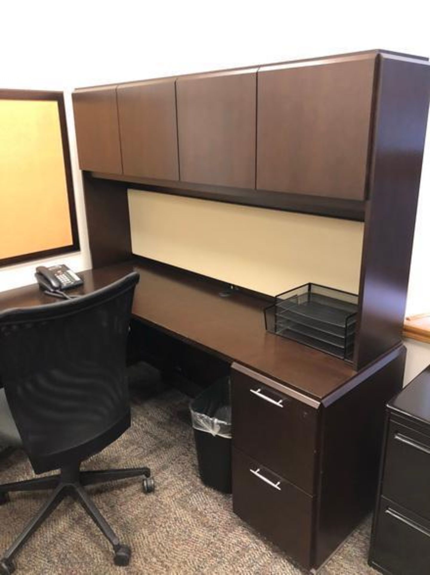 Executive Office Suite c/o: Kimball Model Prevail Executive Wood Office Suite Finish Mocha Cherryl, - Image 3 of 11