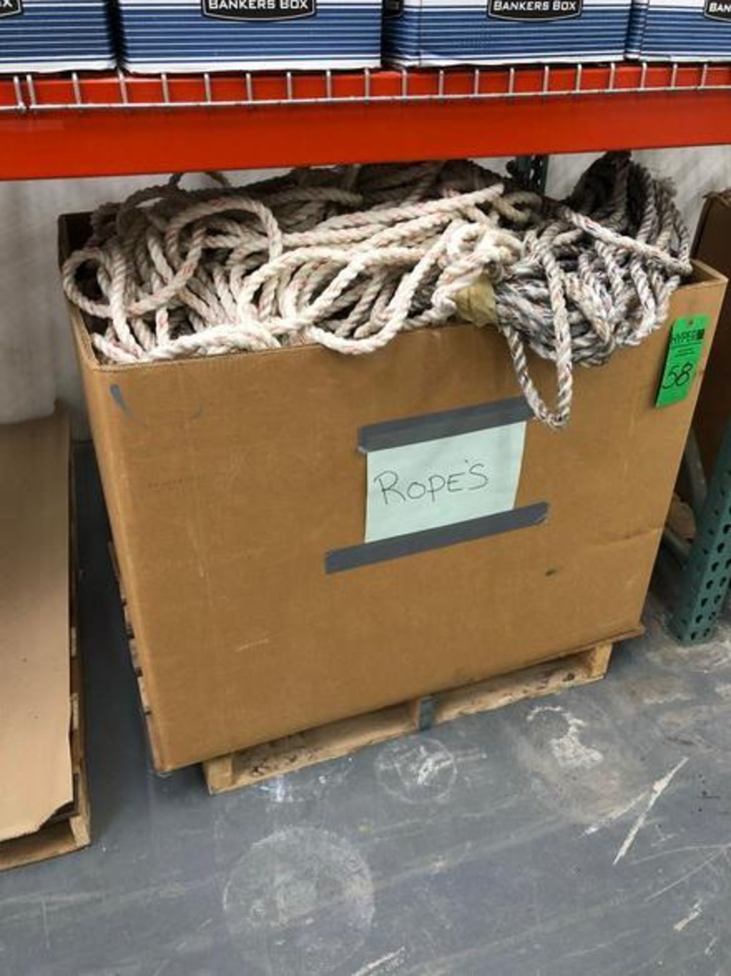 Large Quantity of Assorted Ropes in Box