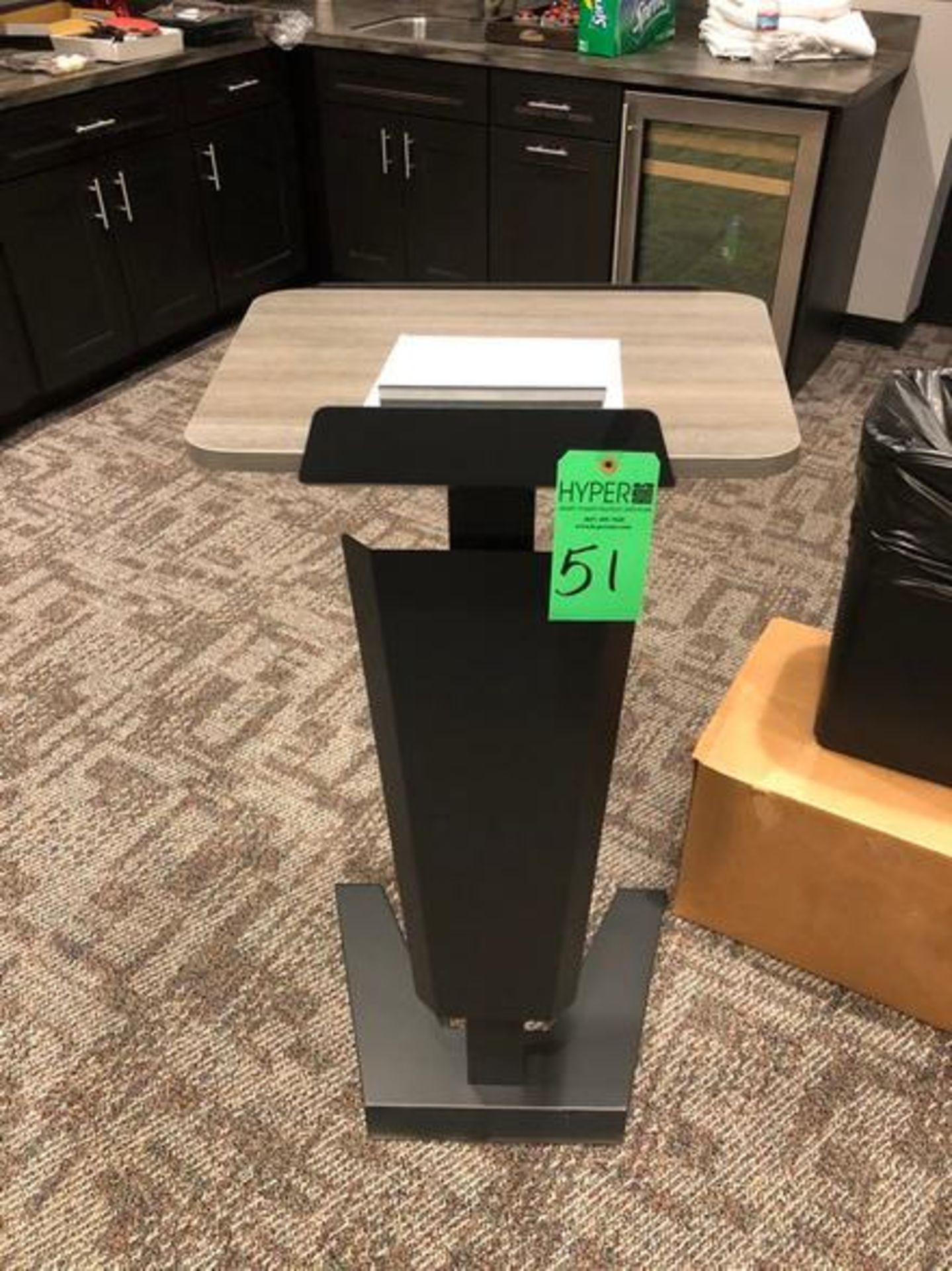 Podium with Adjustable Wood Laminate Top