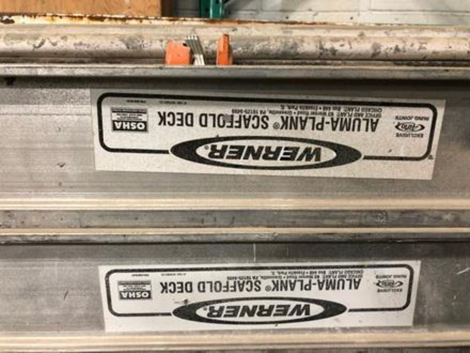 (7) Werner Model 5310-19 Aluma-Plank Scaffold Decks, Rated 10Ft. Cap. Load: 75lbs - Image 2 of 4