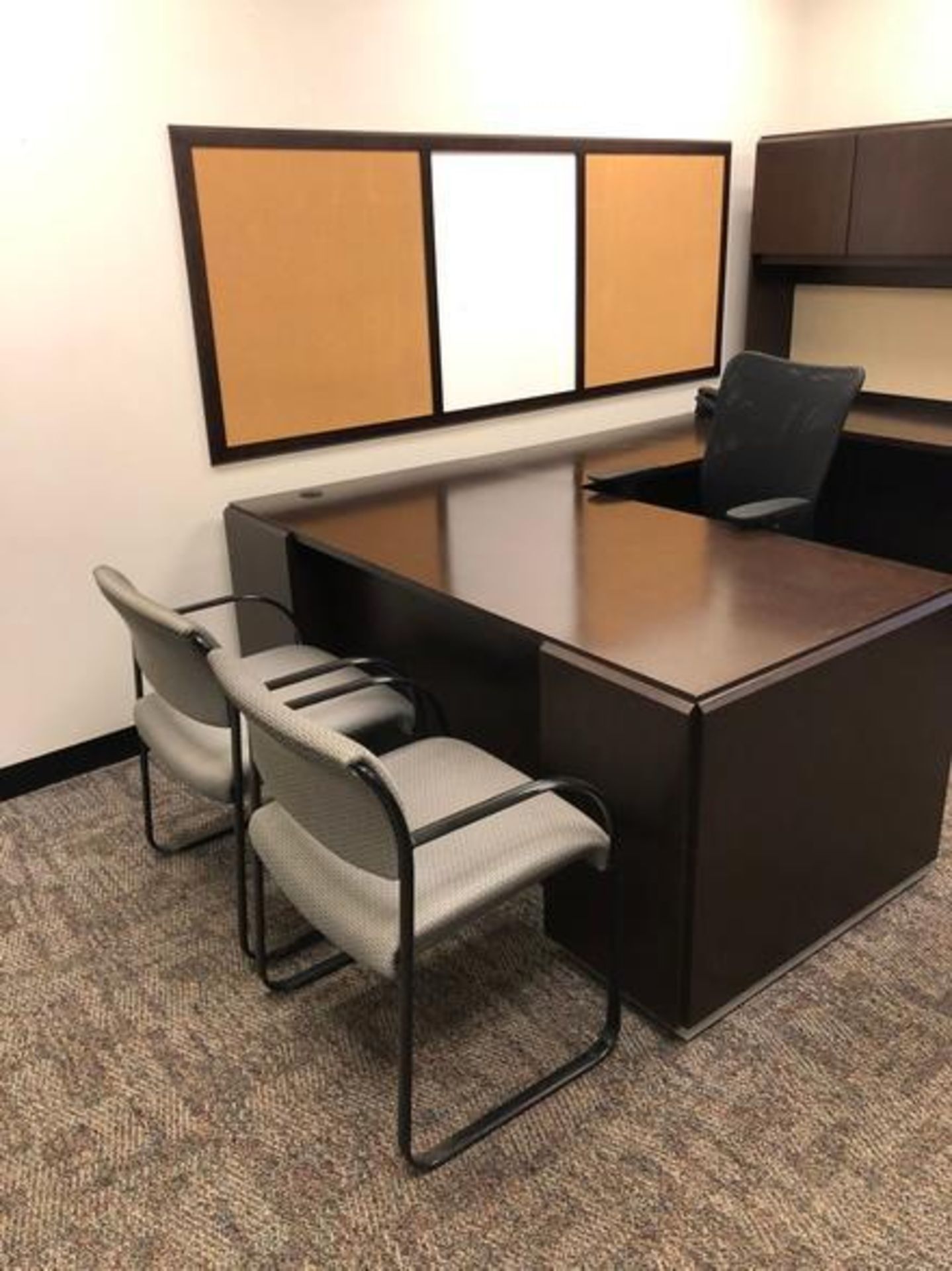 Executive Office Suite c/o: Kimball Model Prevail Executive Wood Office Suite Finish Mocha Cherryl, - Image 10 of 11