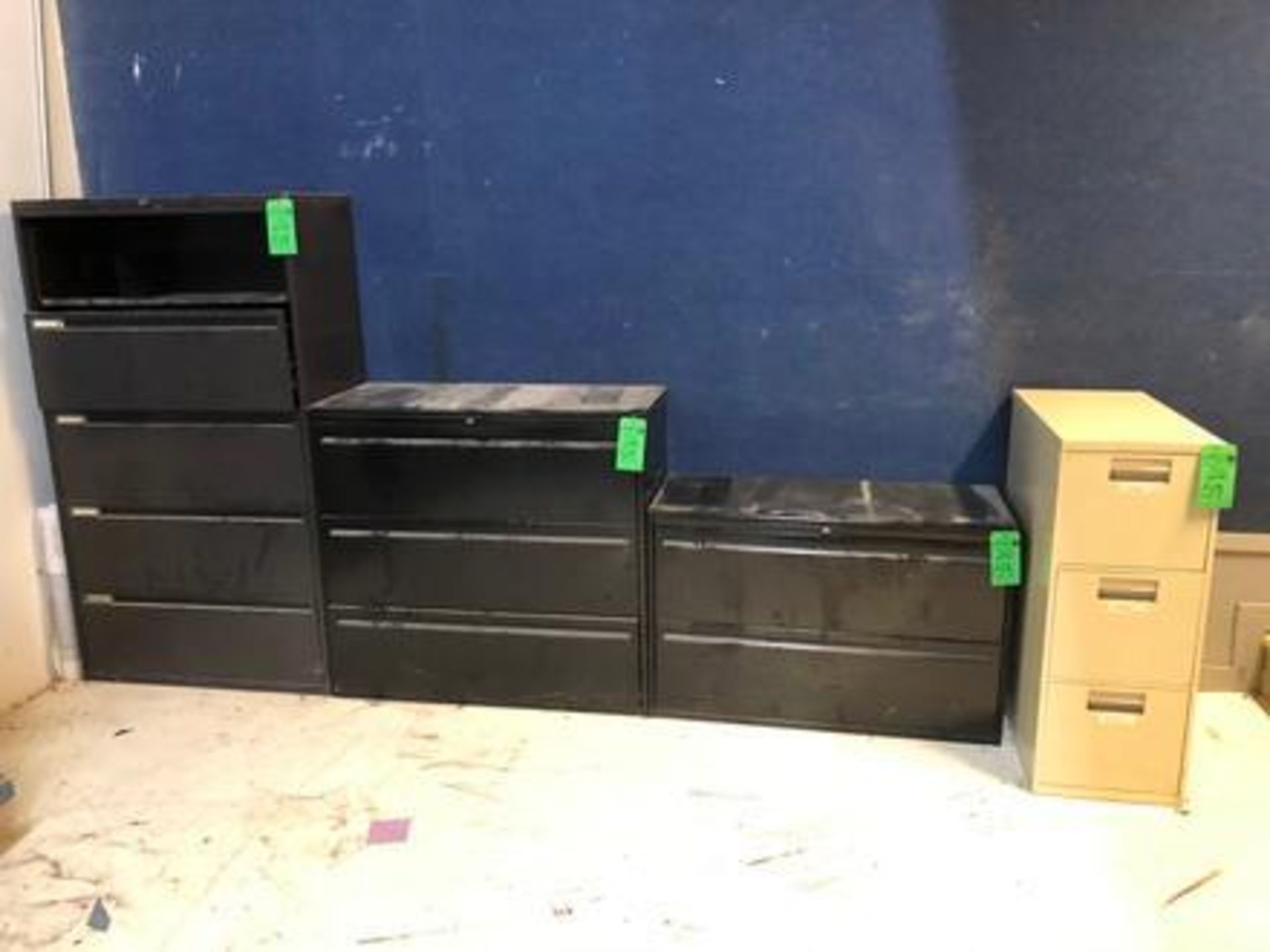 Assorted Lateral & Letter Sized File Cabinets c/o: (1) Horizontal 5-Drawer Metal File Cabinet 36" x