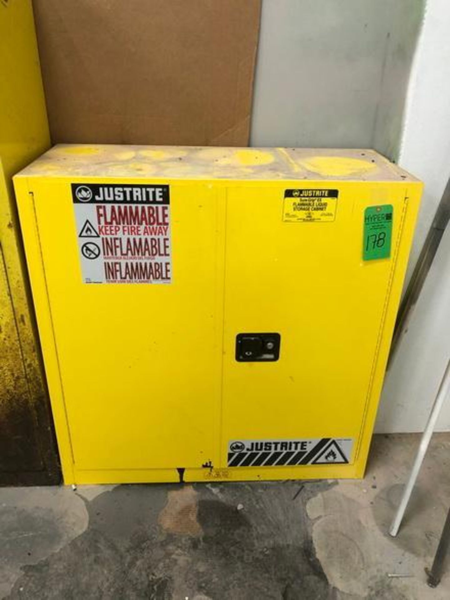 Justrite Model RM09905E Sure-Grip Two Door Flammable Liquid Cabinet, 30 Gallon Capacity