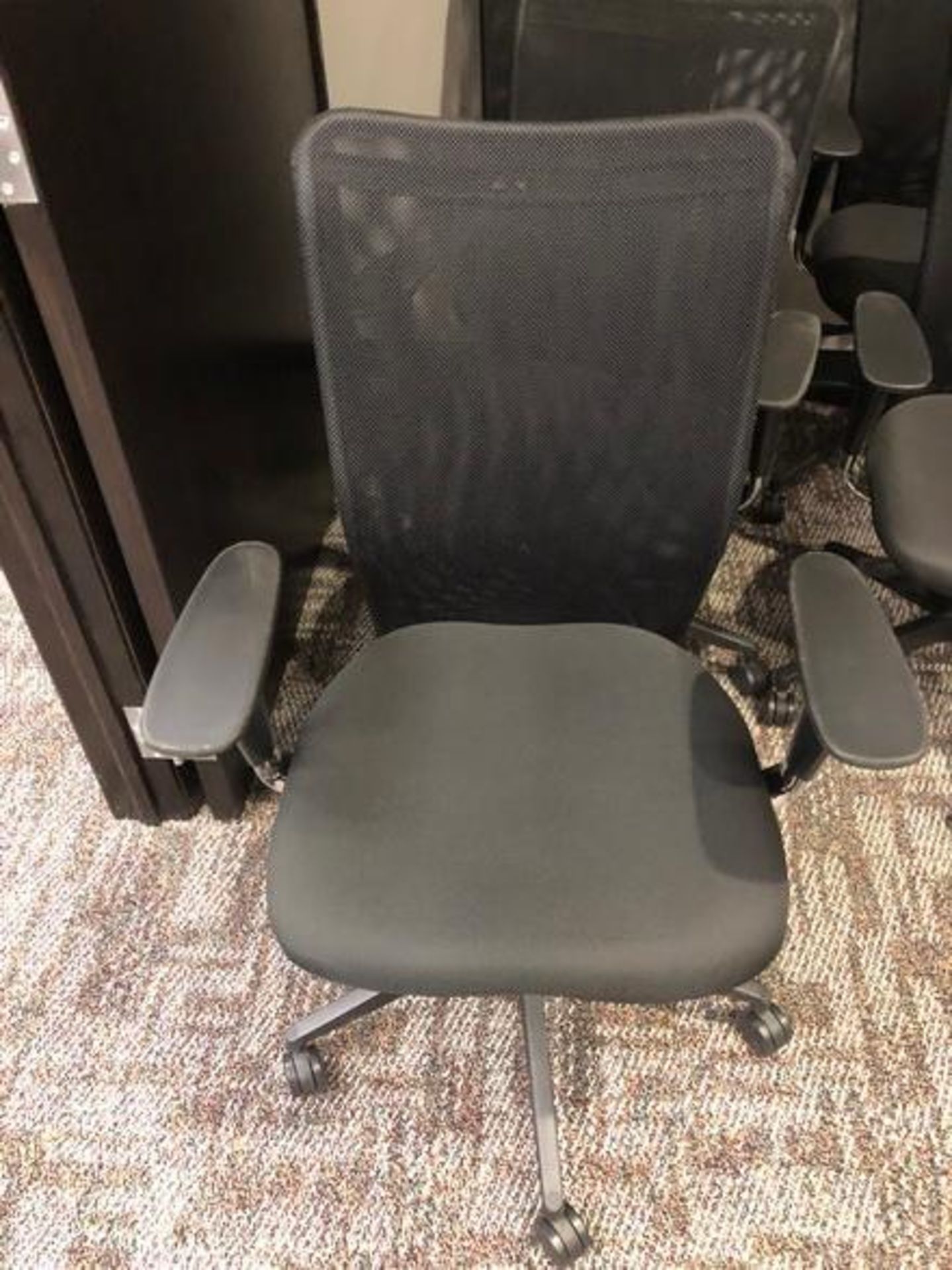 (5) Compel Model Argos Mesh Swivel Arm Chairs on Casters - Image 2 of 9